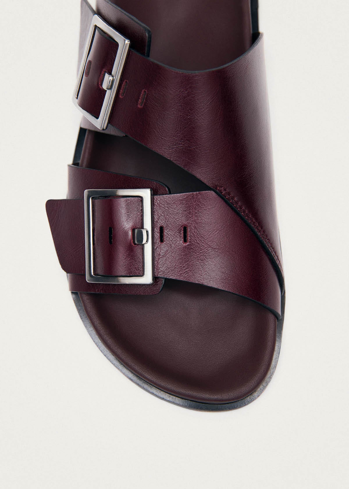 Alba Rift Burgundy Leather Sandals - Image 6
