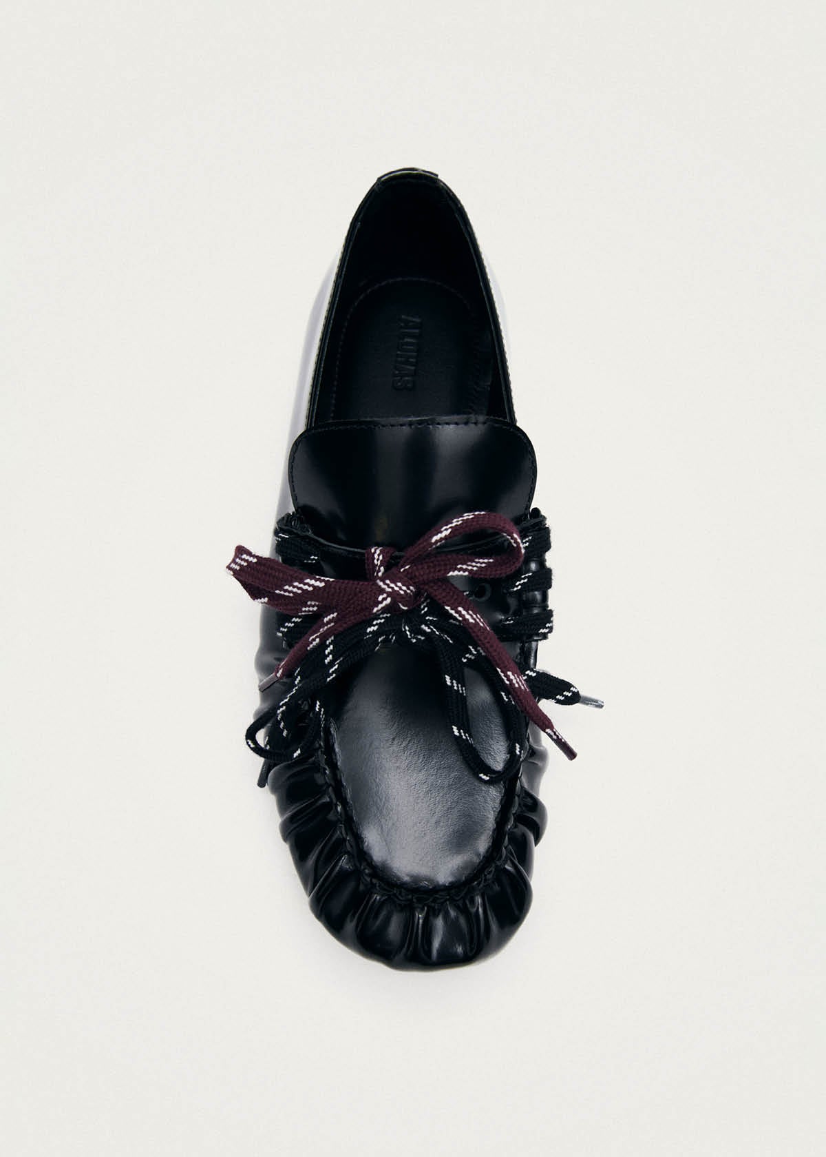 Aven Lace Black Leather Loafers - Image 5
