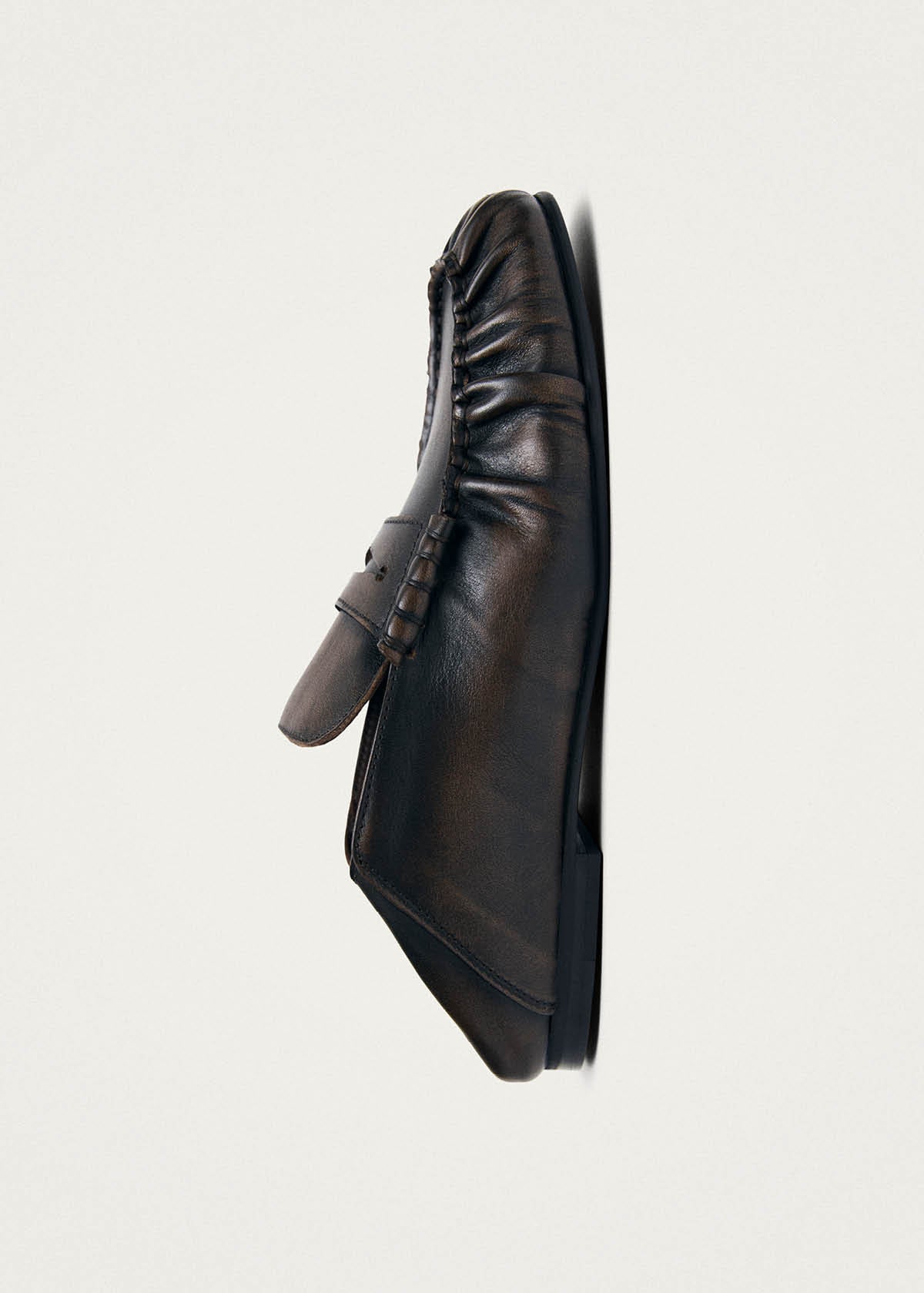 Aven Mule Vintage Effect Brown Leather Loafers - Image 4