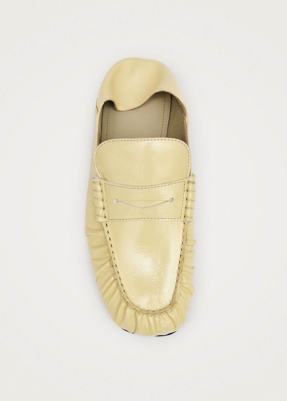 Aven Mule Patent Pale Yellow Leather Loafers - Image 5