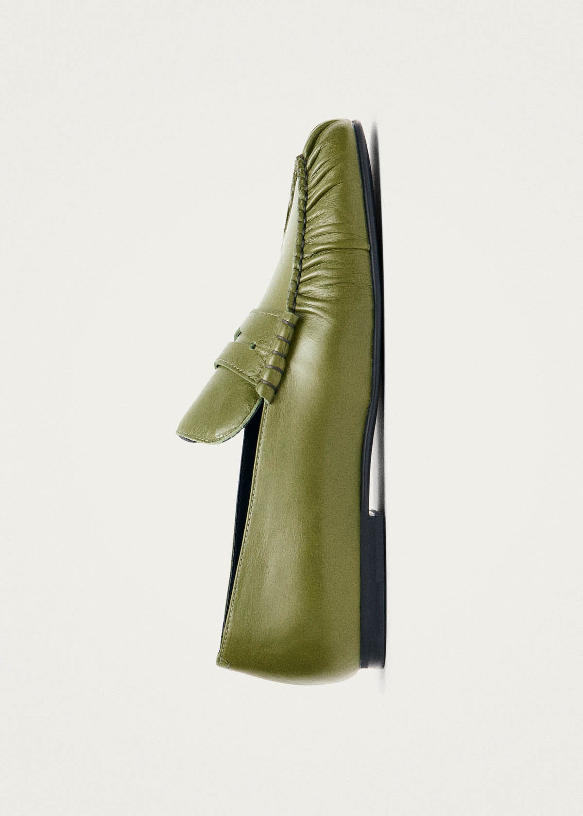 Aven Rift Green Leather Loafers - Image 4