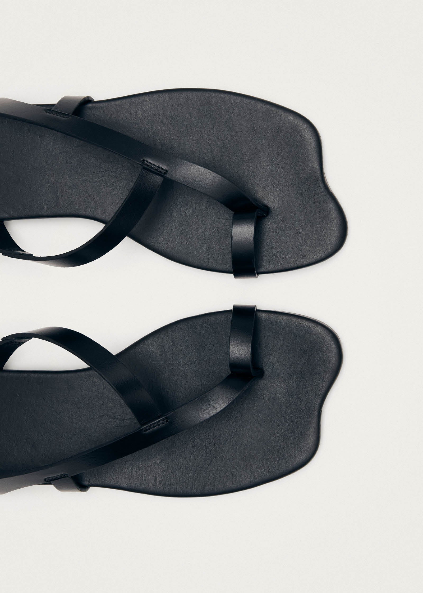 Dawn Black Leather Sandals - Image 6