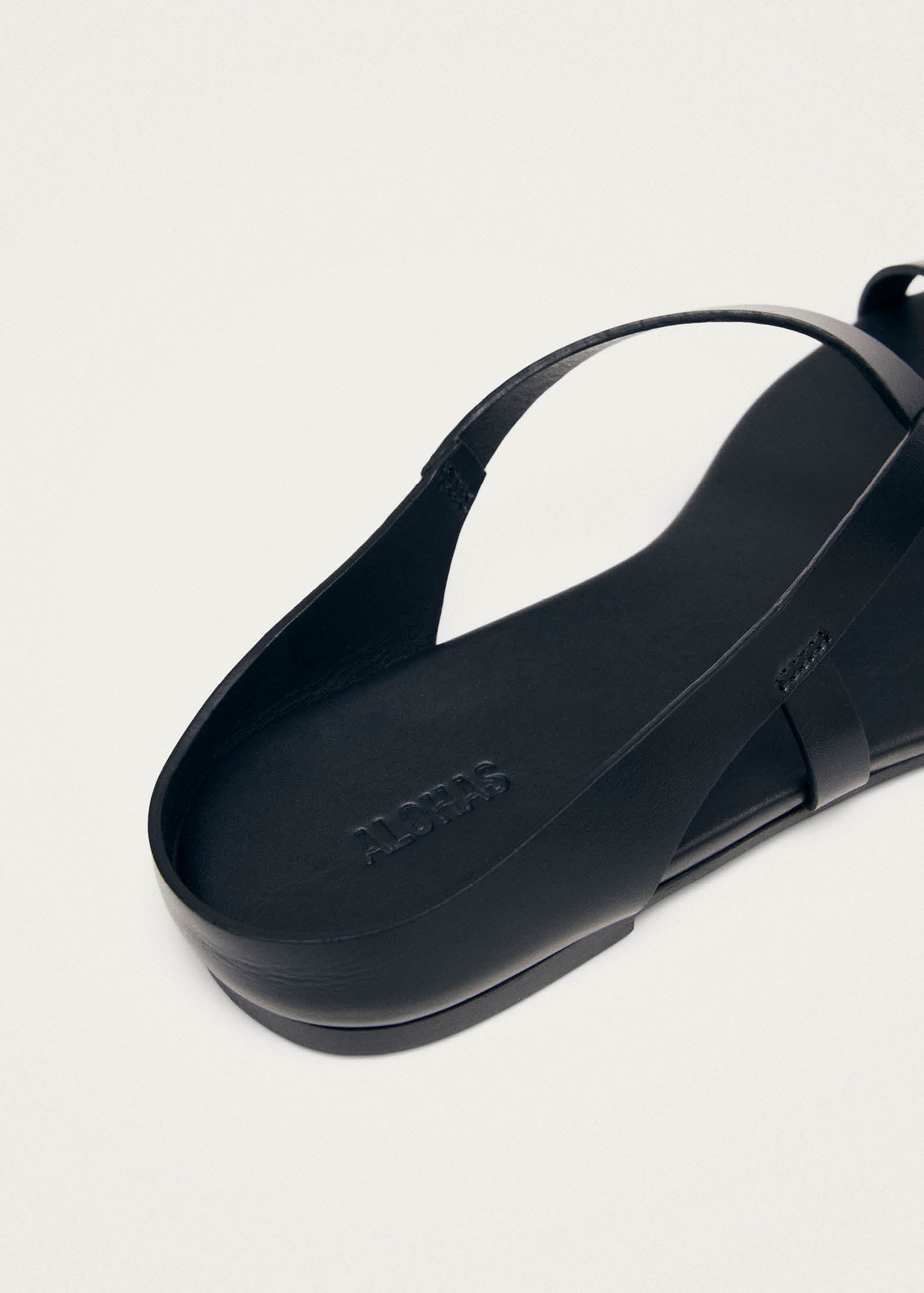 Dawn Black Leather Sandals - Image 8