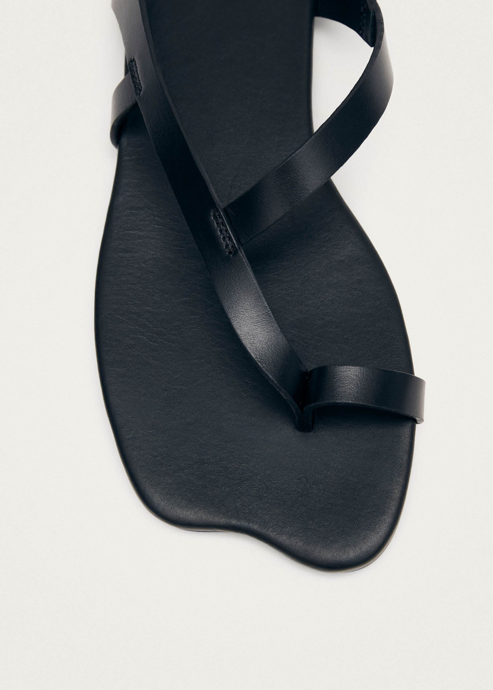Dawn Black Leather Sandals - Image 7