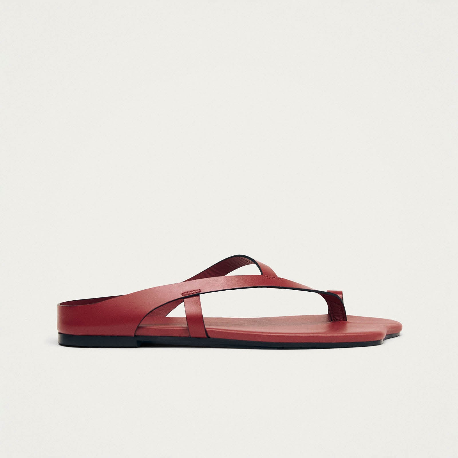 Dawn Red Leather Sandals - Image 3