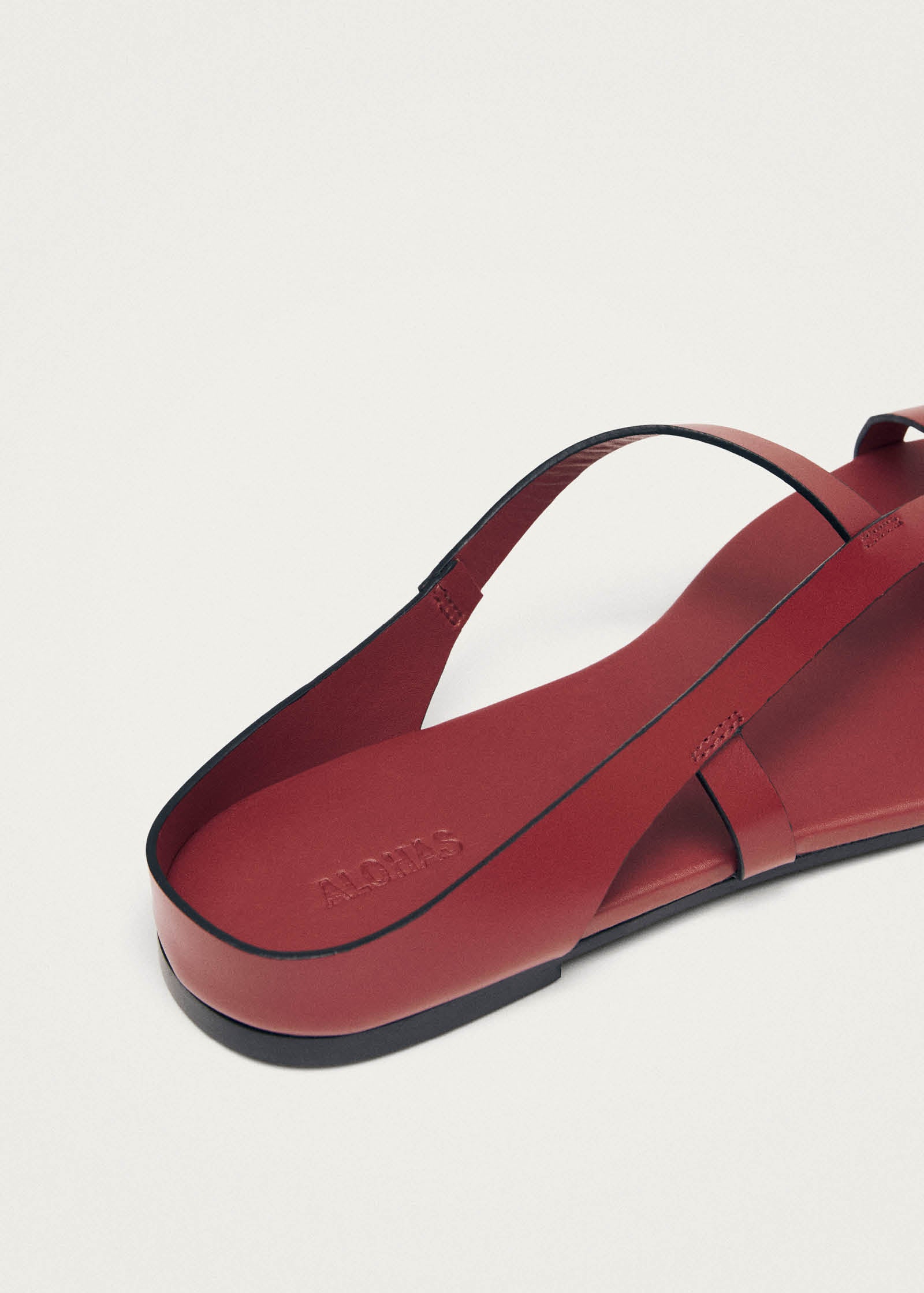 Dawn Red Leather Sandals - Image 8