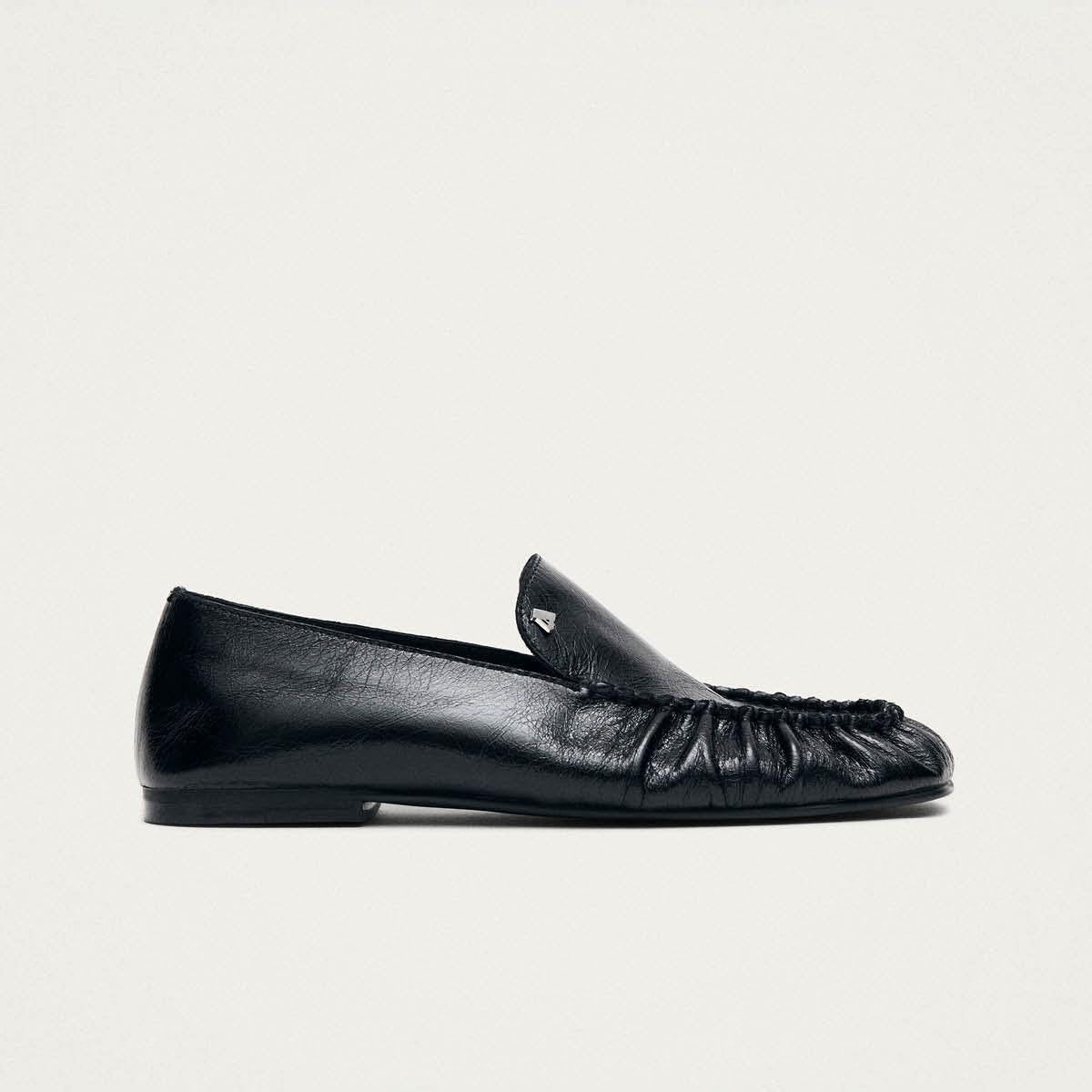 Gabe Rift Black Leather Loafers - Image 3