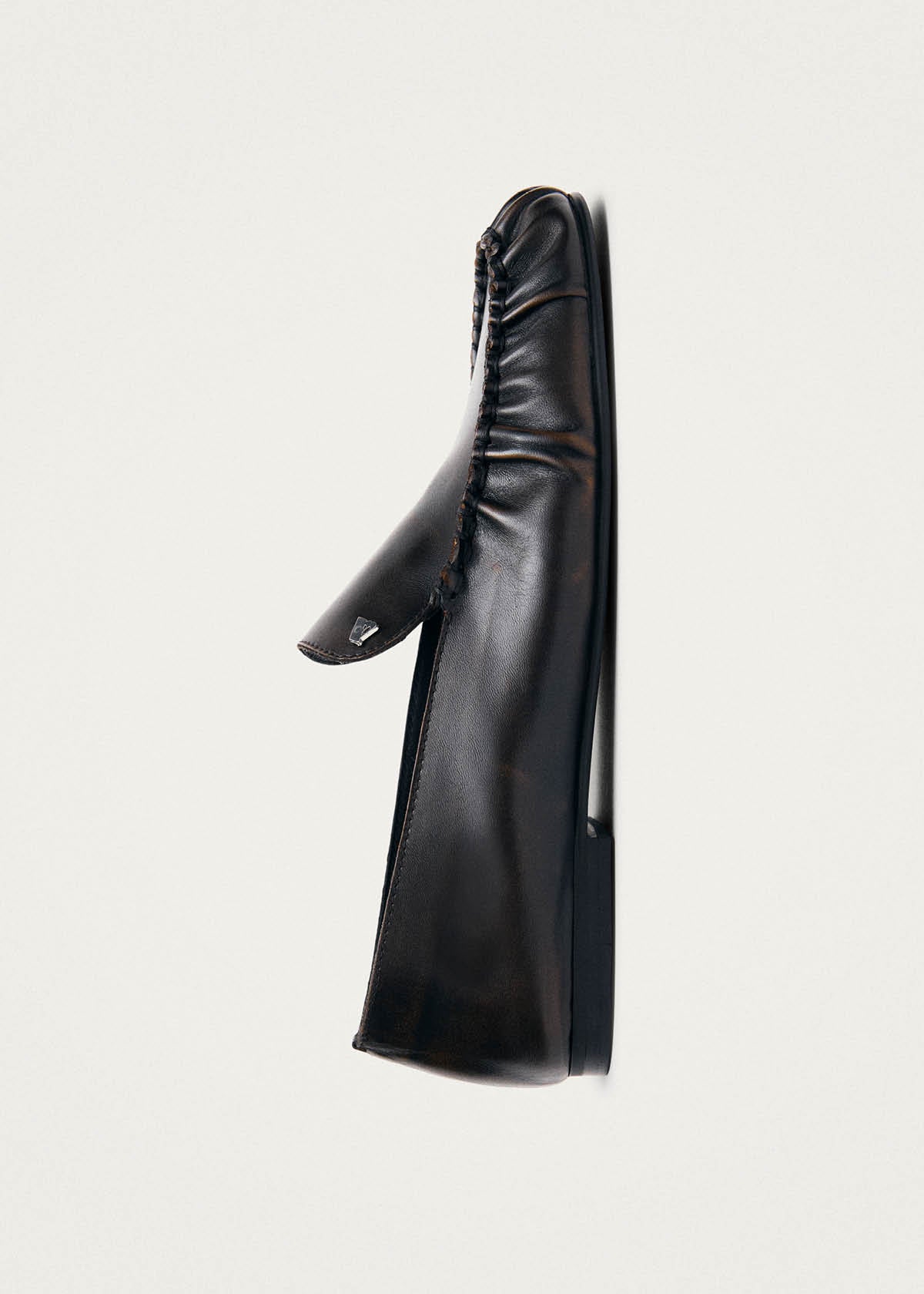 Gabe Vintage Effect Brown Leather Loafers - Image 4