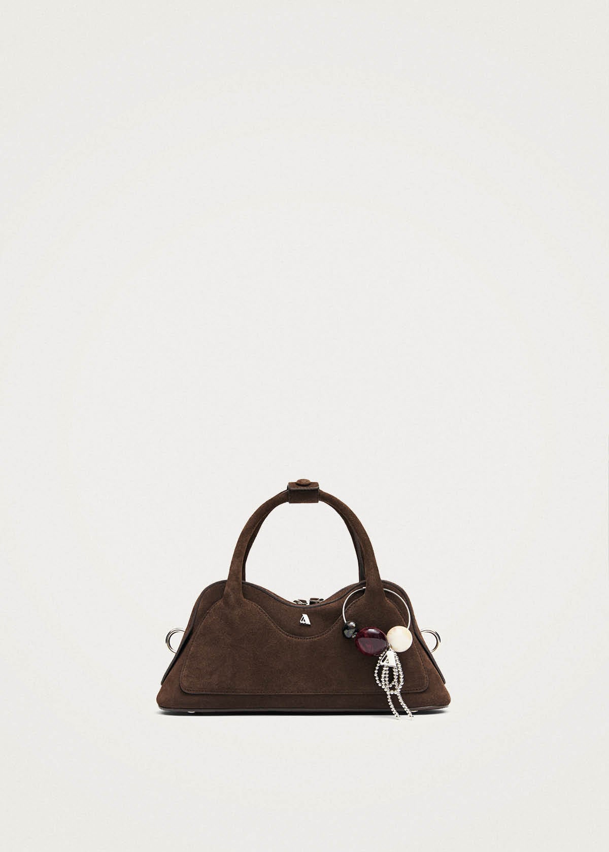 Hilma Mini Suede Brown Leather Bag - Image 4
