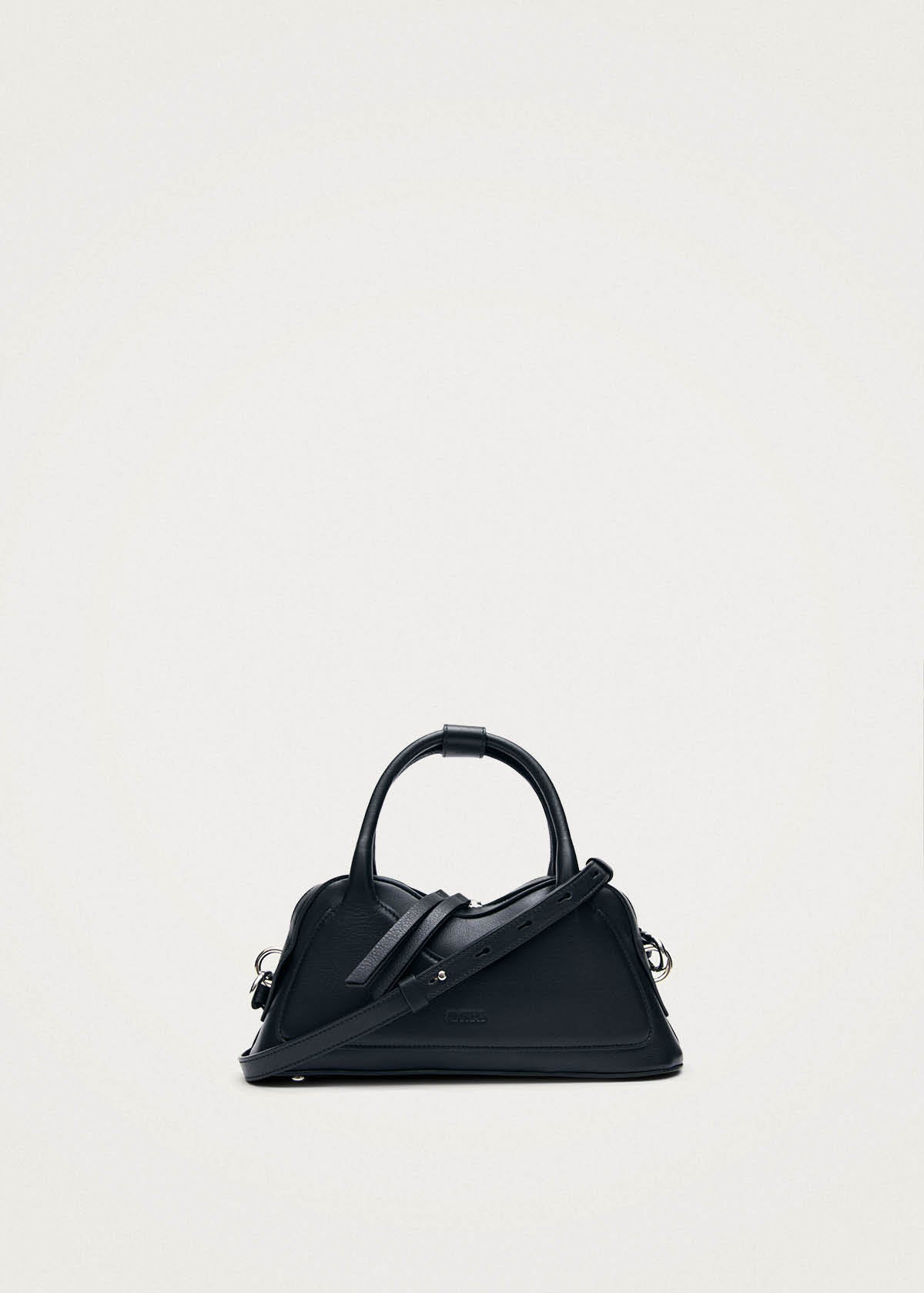 Hilma Mini Vinyl Black Leather Bag - Image 5