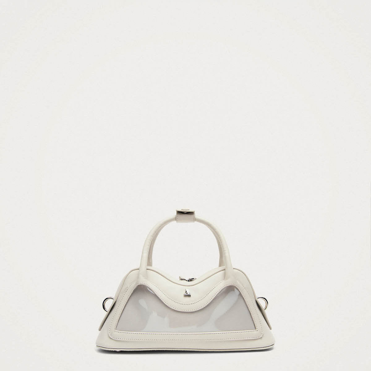Hilma Mini Vinyl White Leather Bag - Image 3