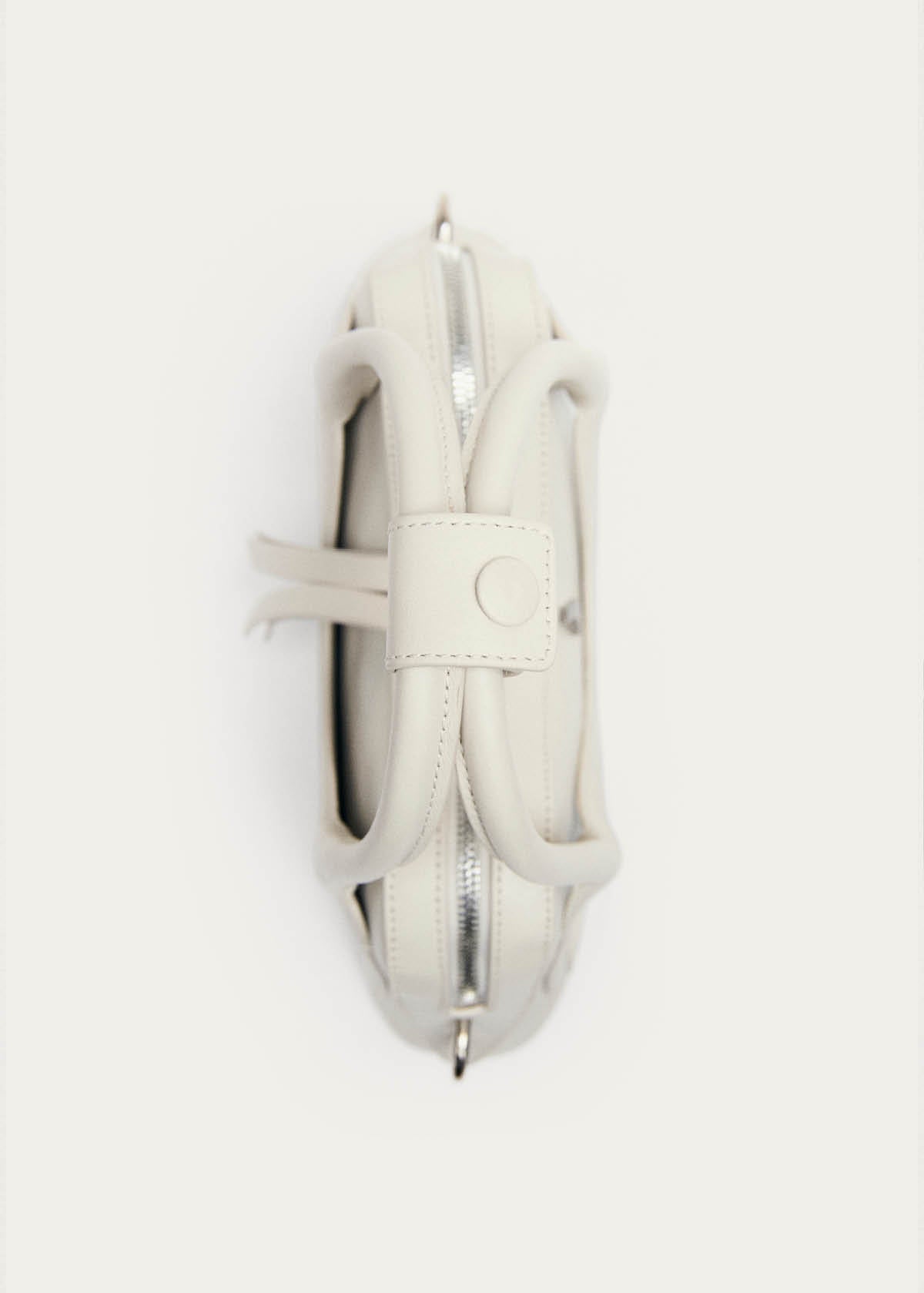 Hilma Mini Vinyl White Leather Bag - Image 7
