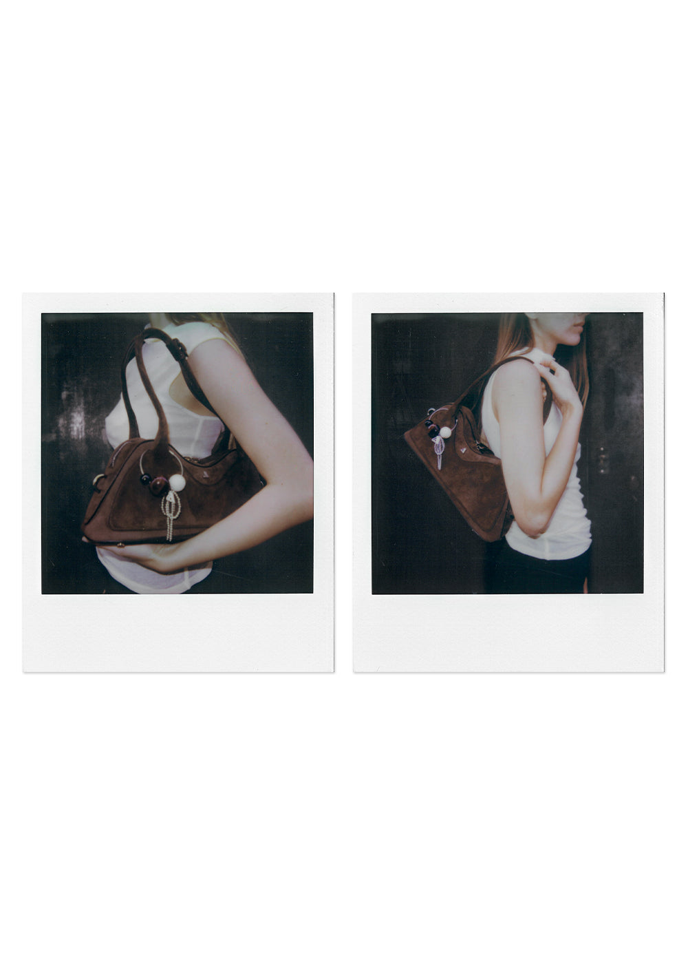 Hilma Suede Brown Leather Bag - Image 2