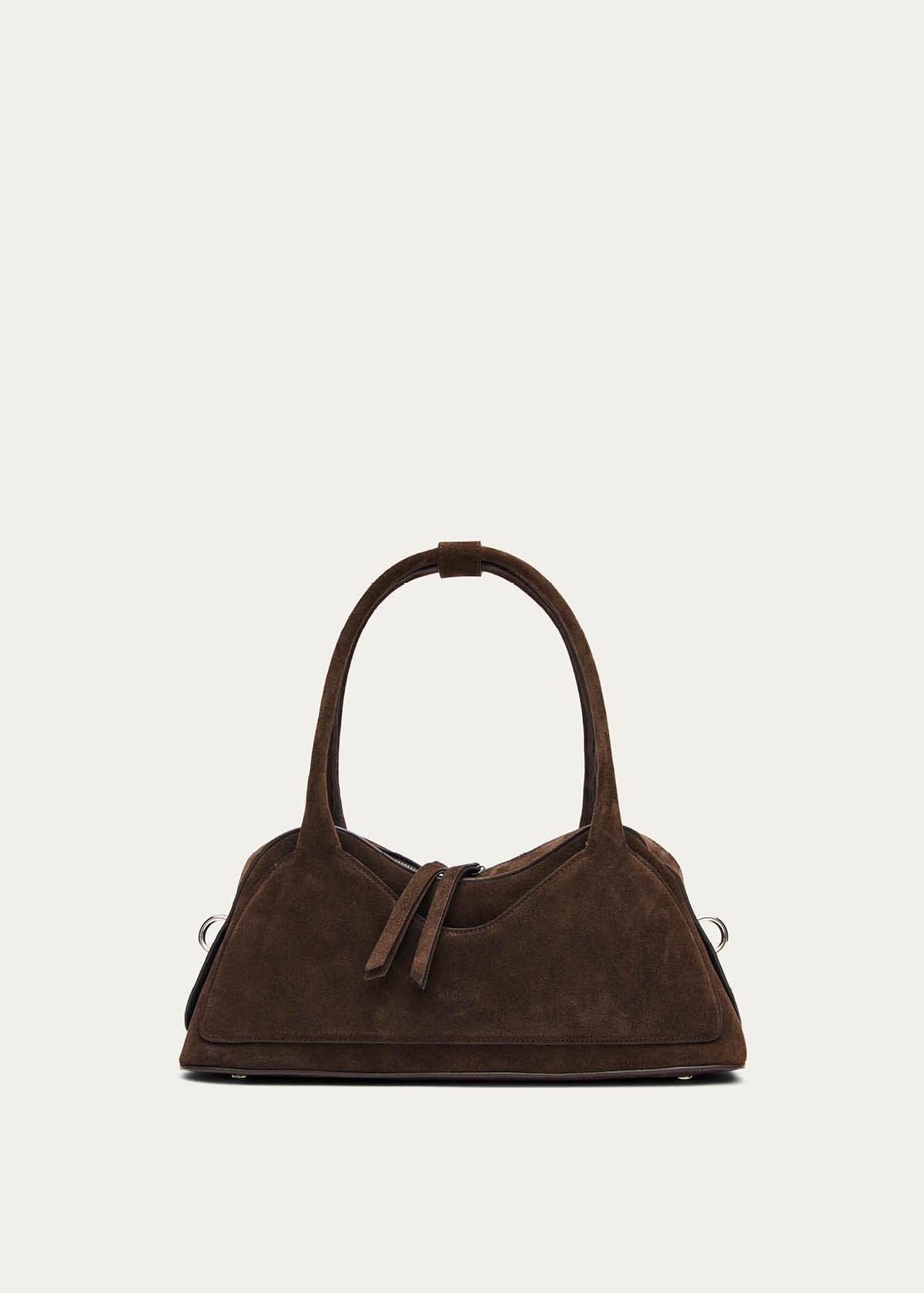 Hilma Suede Brown Leather Bag - Image 5