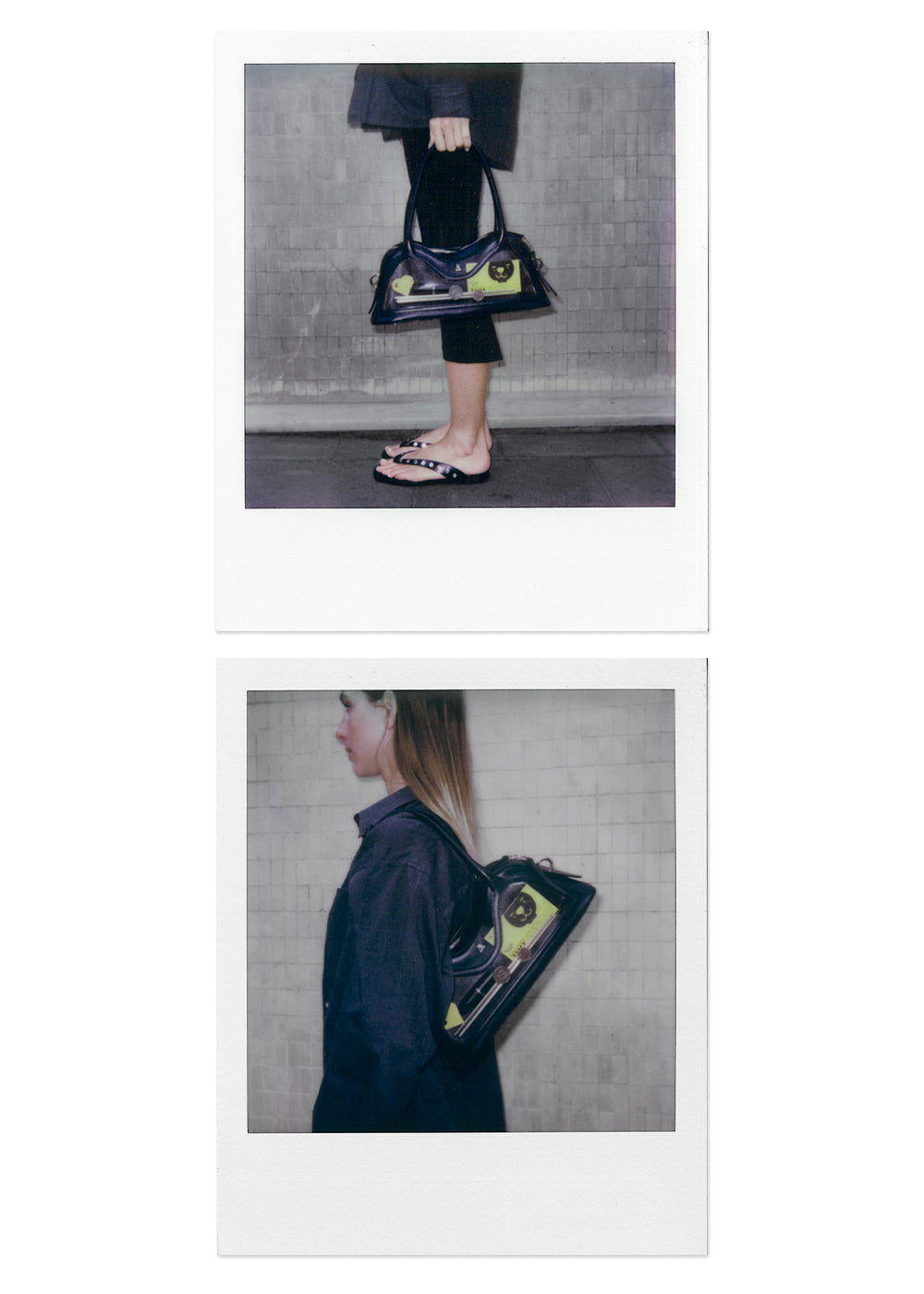 Hilma Vinyl Black Leather Bag - Image 2