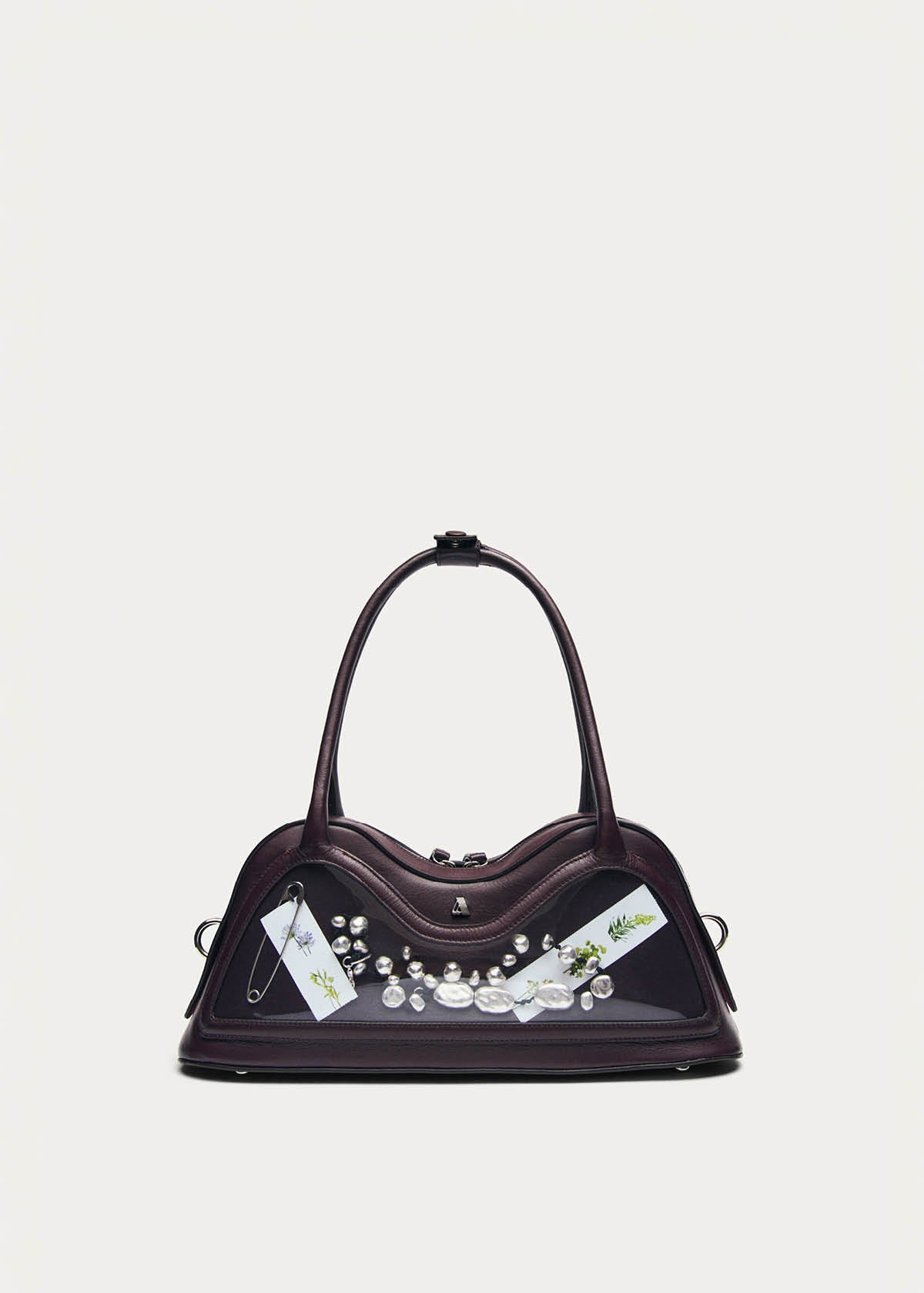 Hilma Vinyl Burgundy Leather Bag - Image 4