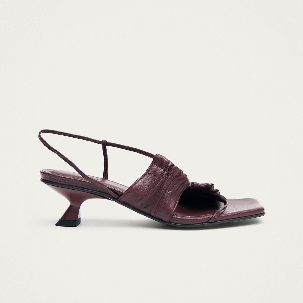 Juniper Burgundy Leather Sandals - Image 3