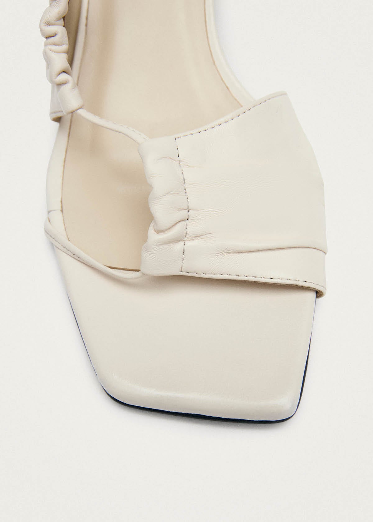 Juniper Cream Leather Sandals - Image 6