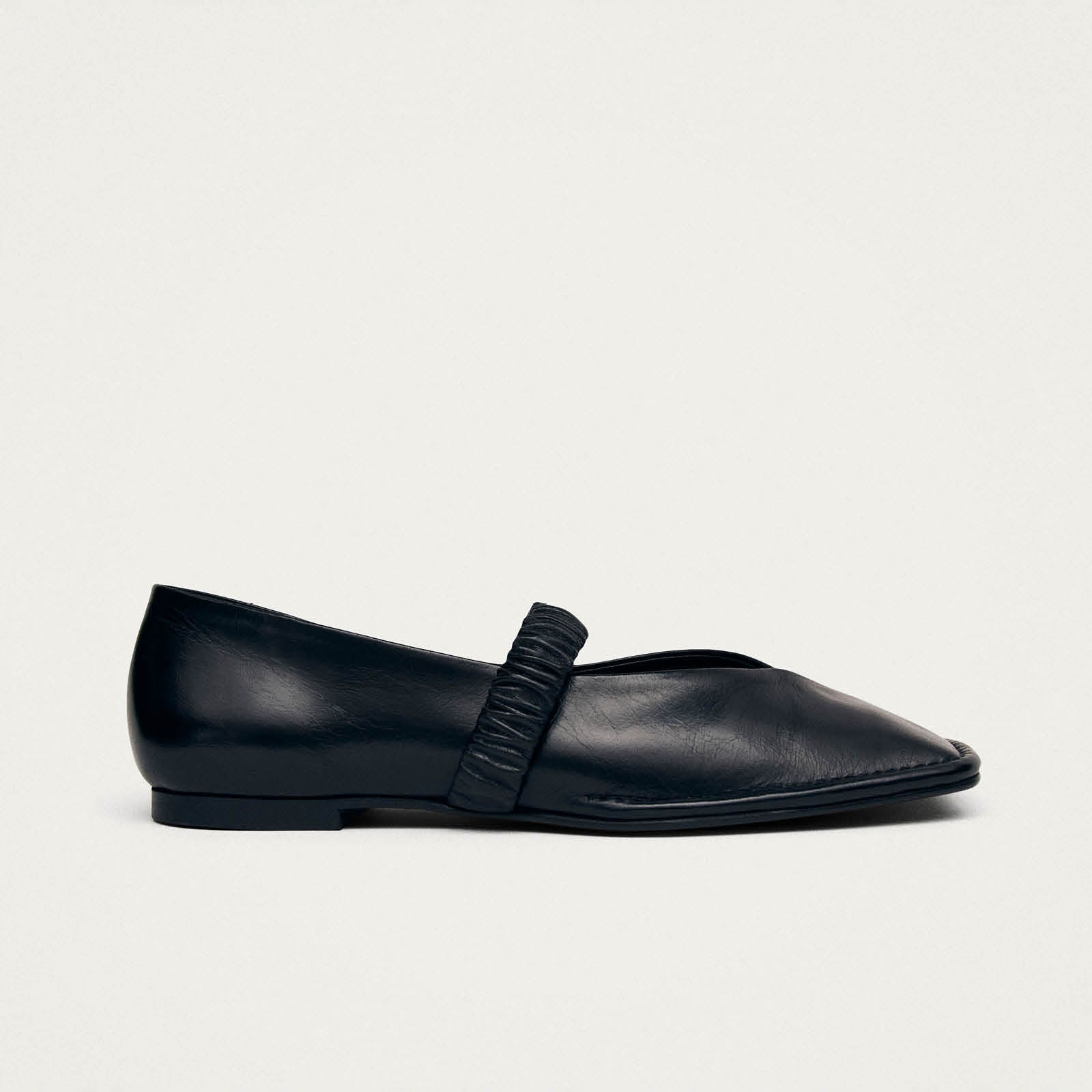 Lautan Black Leather Ballet Flats - Image 3