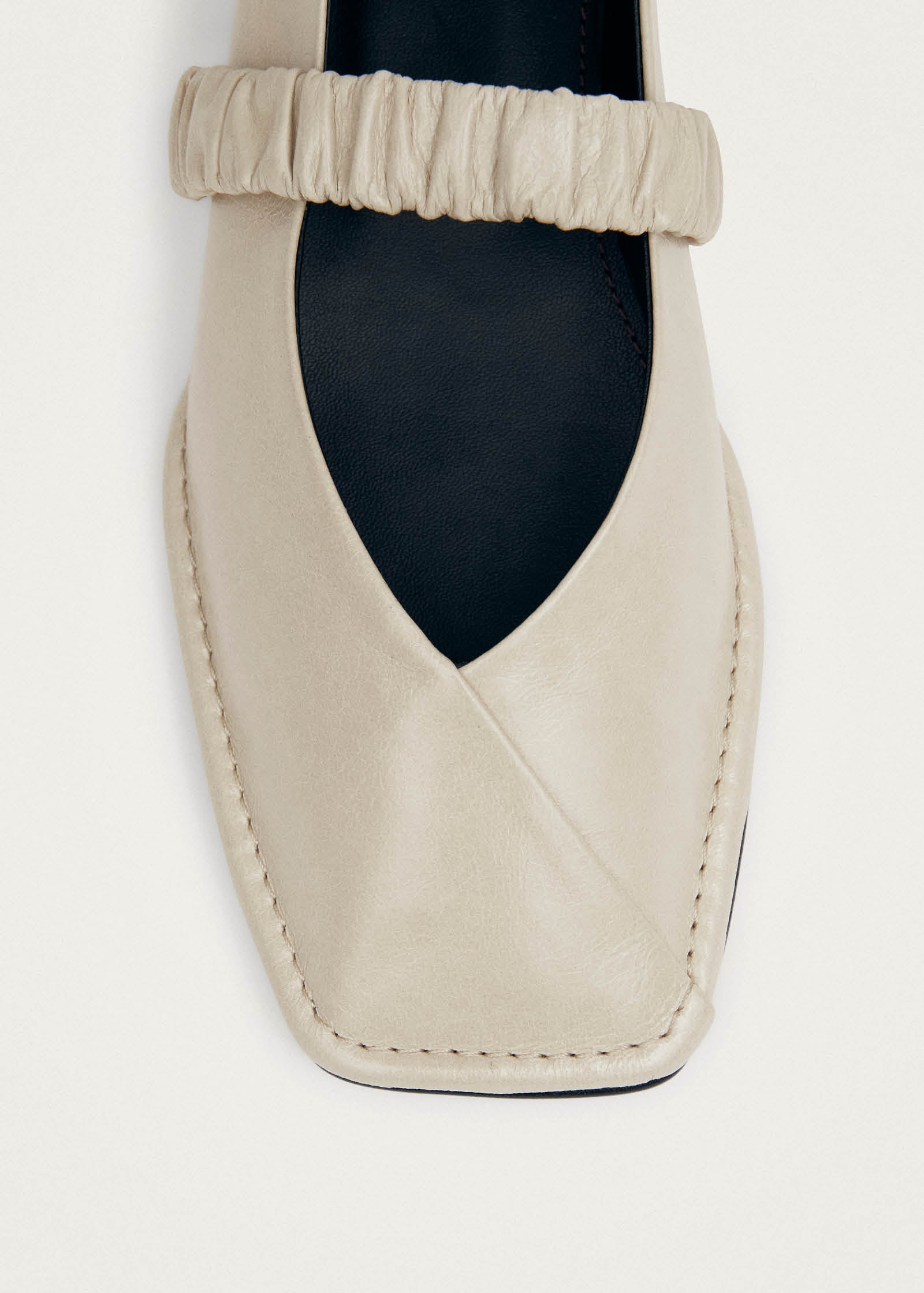 Lautan Cream Leather Ballet Flats - Image 7