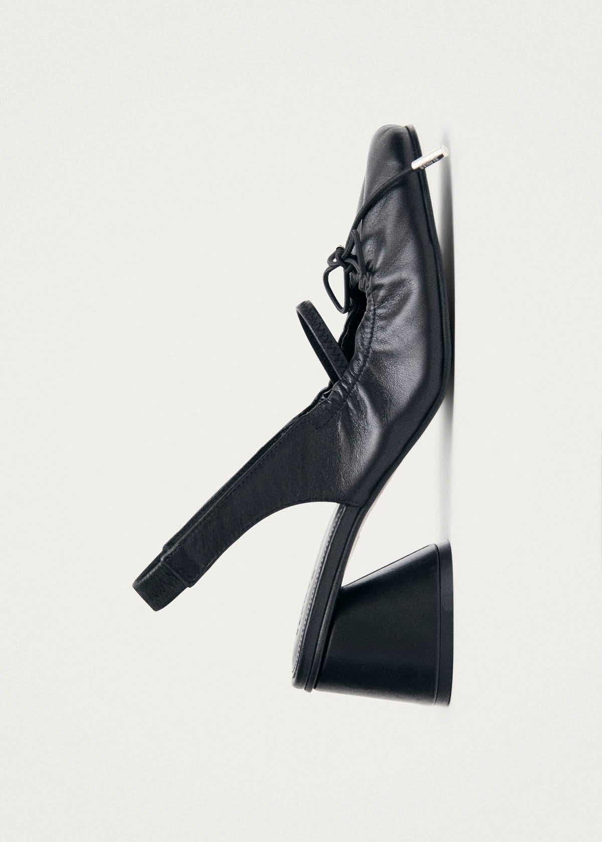 Marly Black Leather Pumps - Image 4