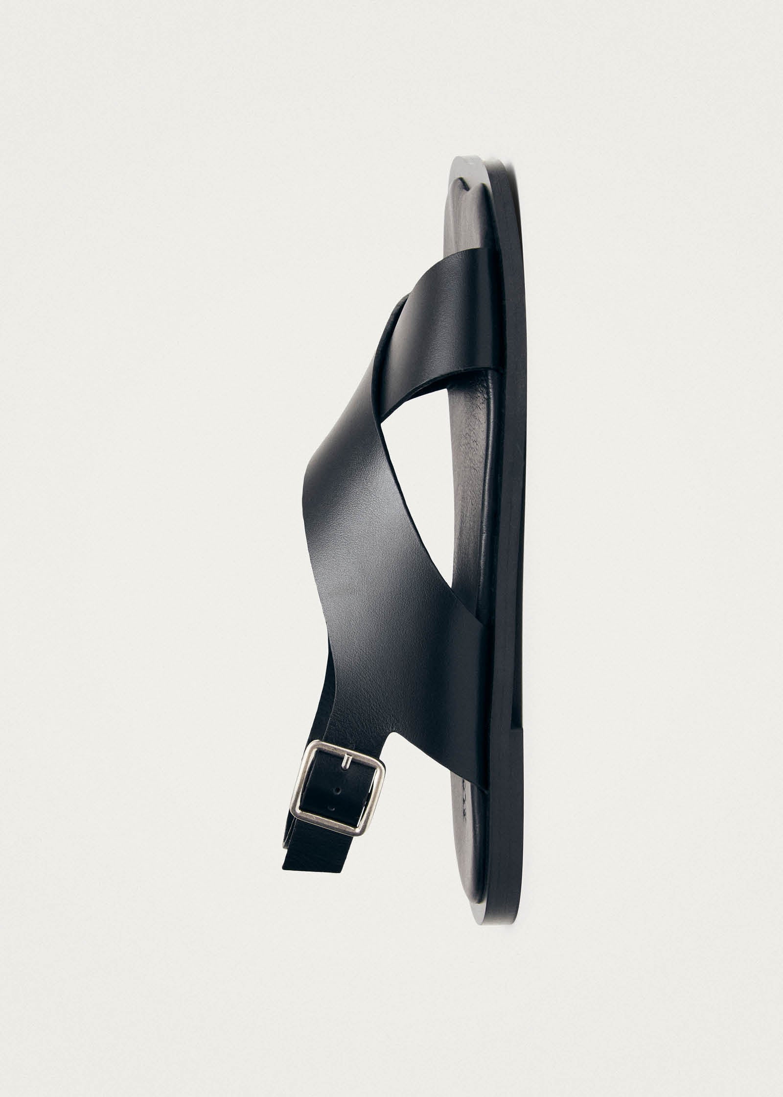 Nalu Black Leather Sandals - Image 4