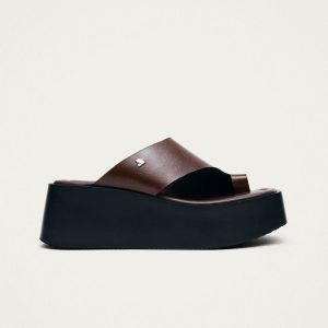 Nova Rift Brown Leather Sandals