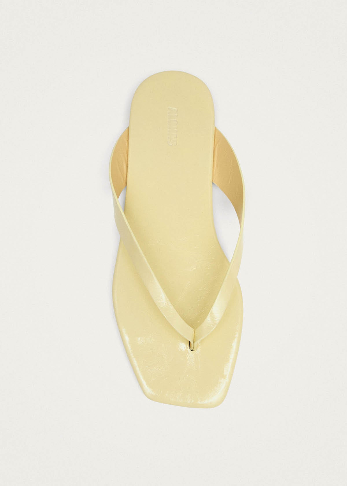 Ola Pale Yellow Leather Sandals - Image 4