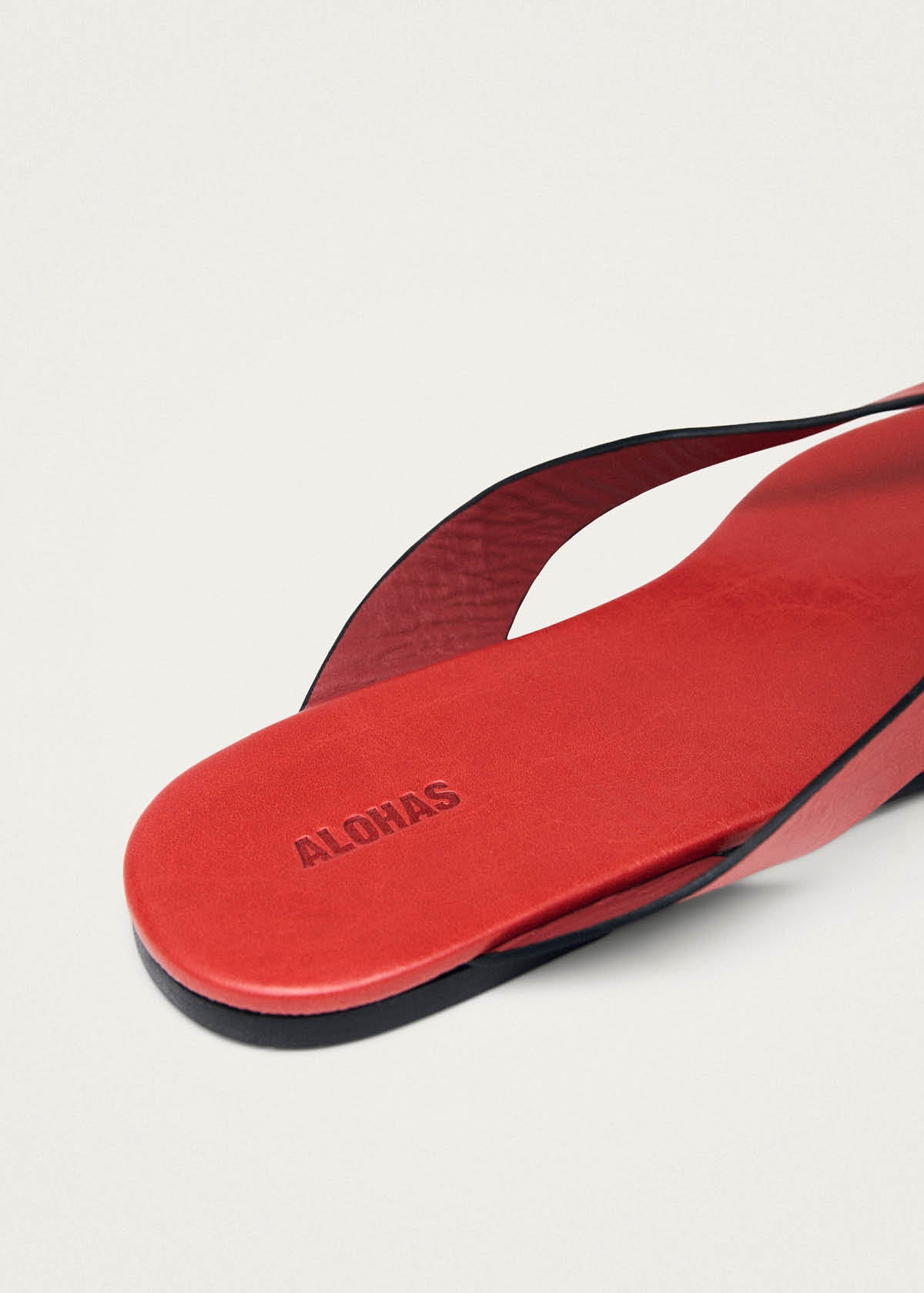 Ola Rift Red Leather Sandals - Image 7