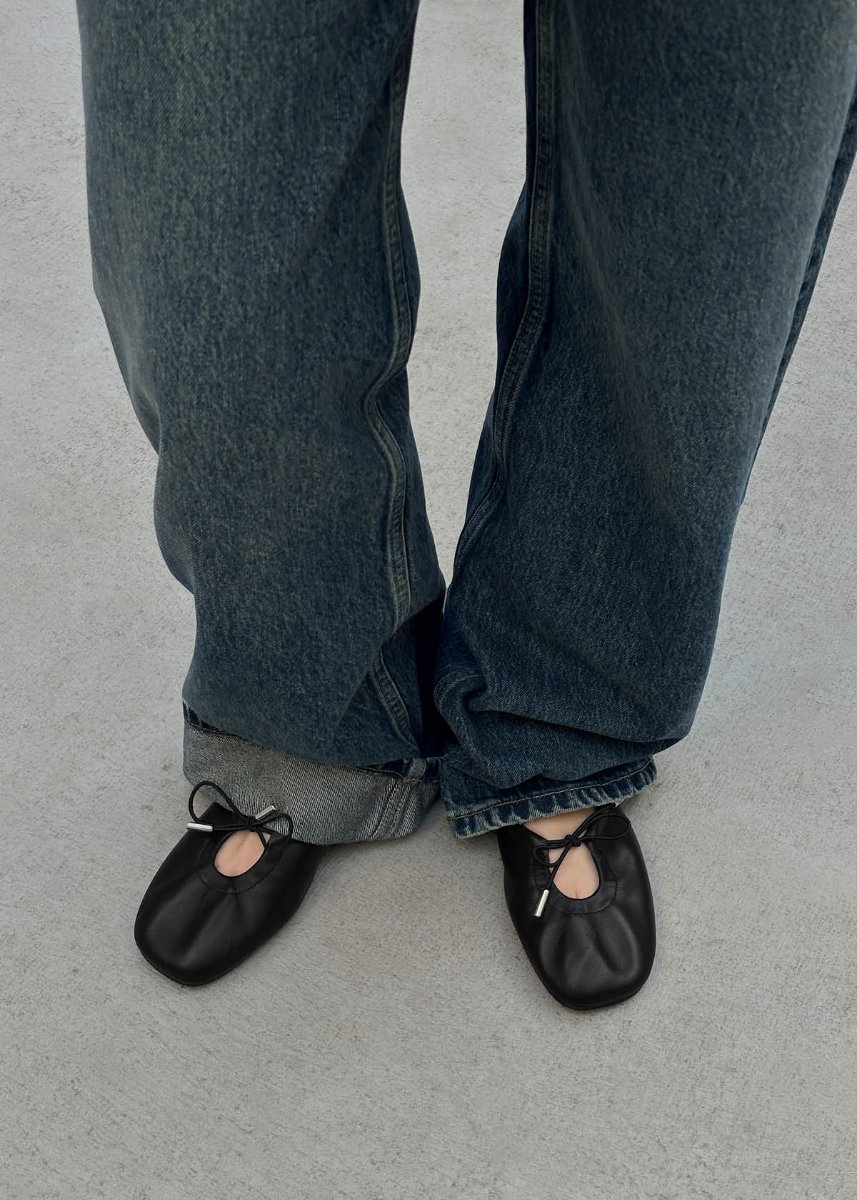 Oli Black Leather Ballet Flats - Image 2