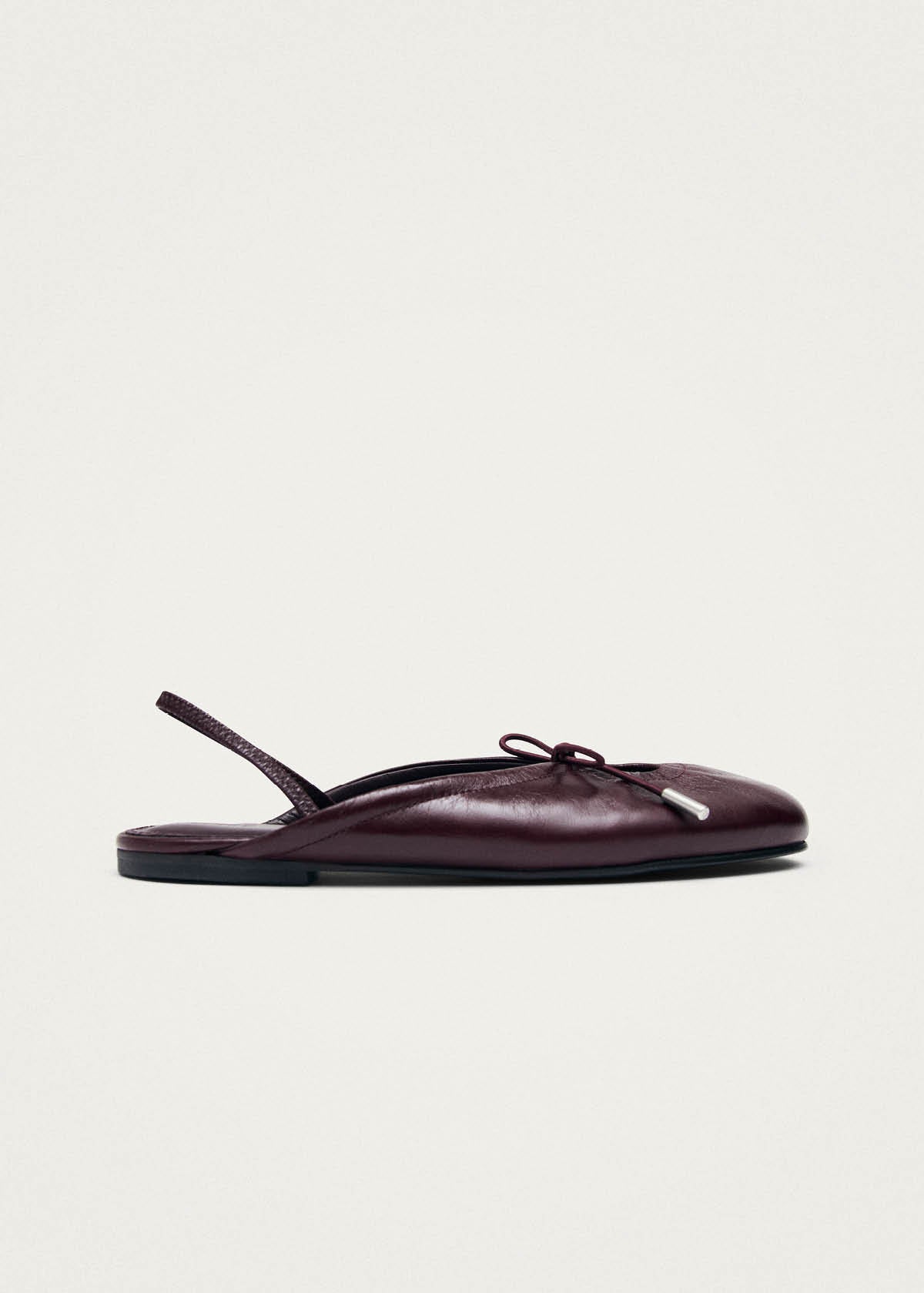 Oli Rift Burgundy Leather Ballet Flats - Image 4