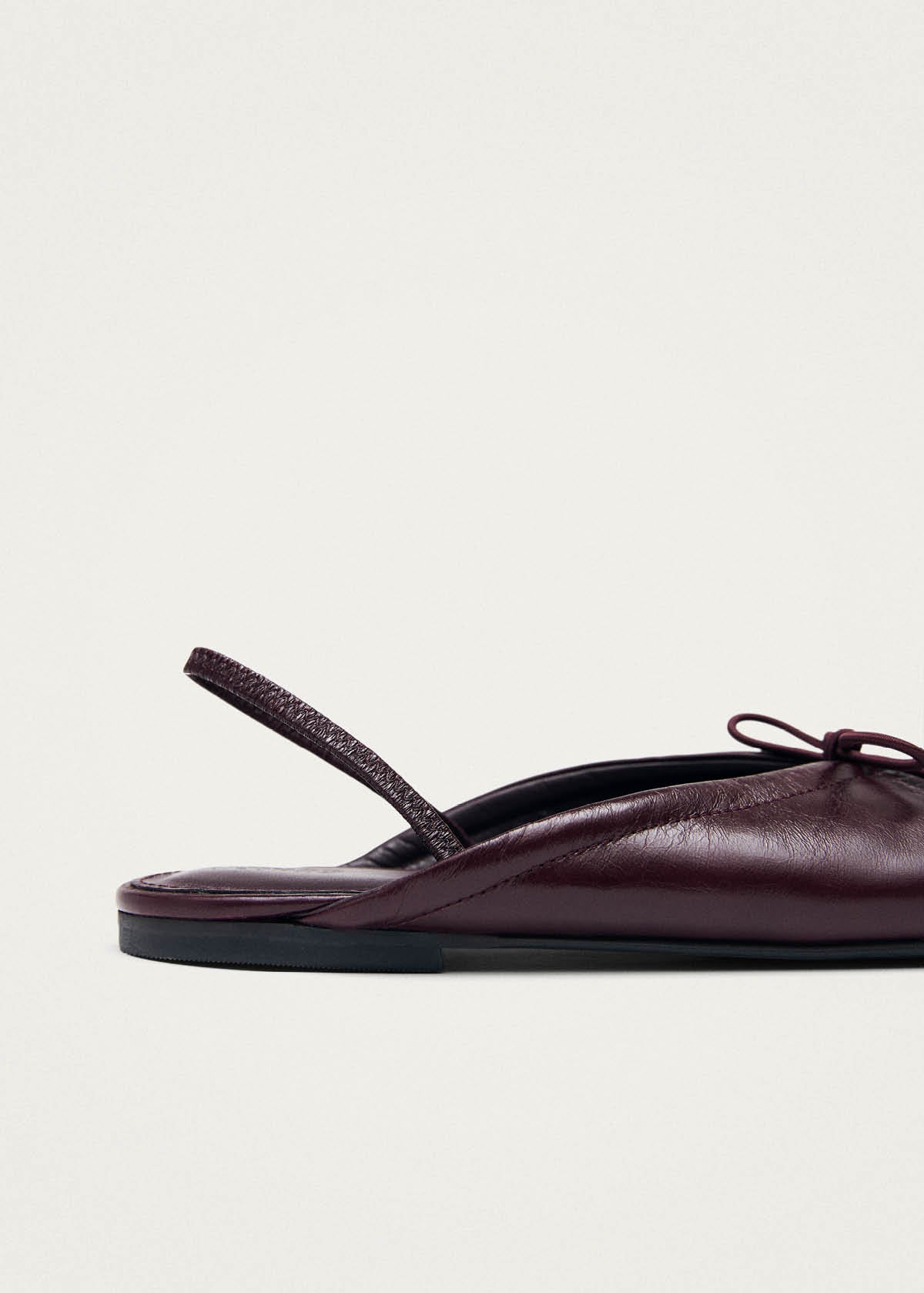 Oli Rift Burgundy Leather Ballet Flats - Image 7