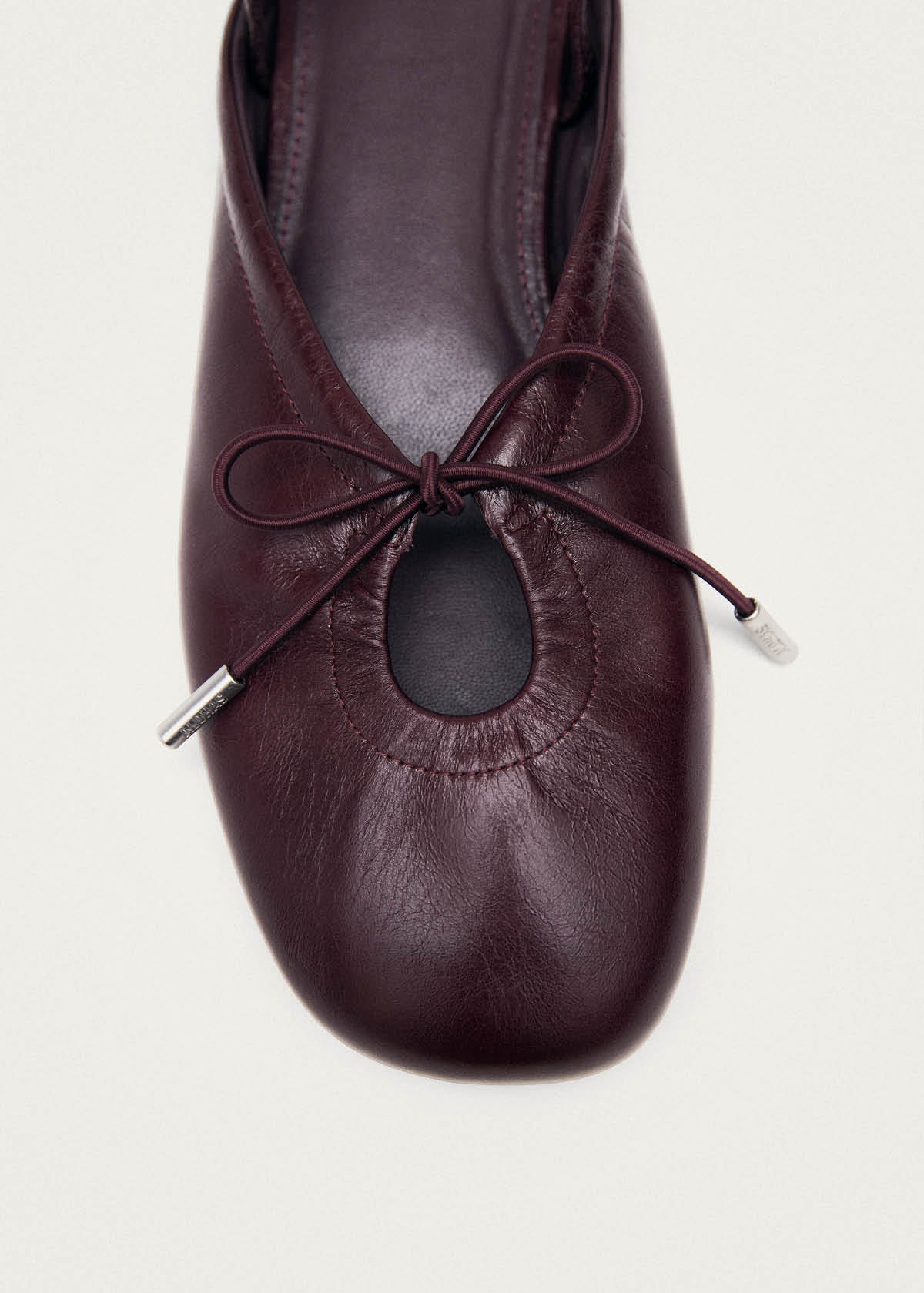 Oli Rift Burgundy Leather Ballet Flats - Image 6