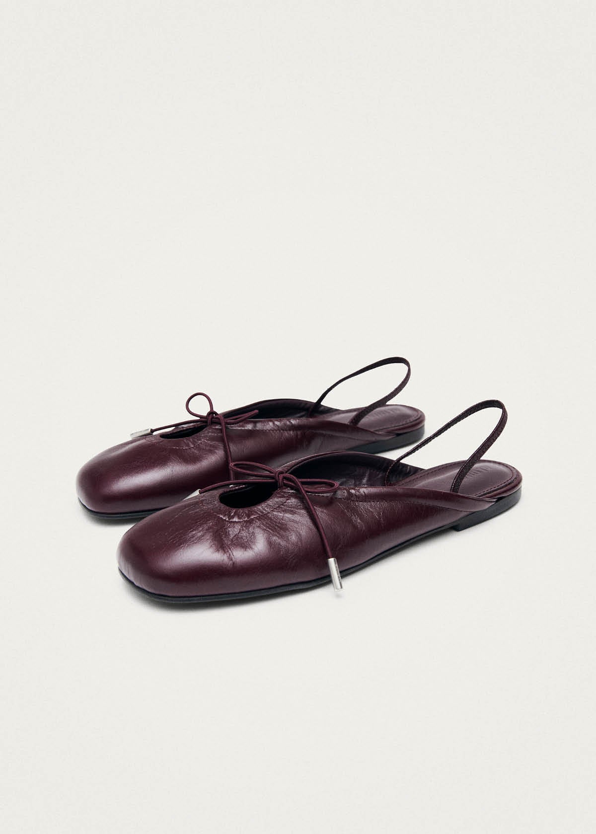 Oli Rift Burgundy Leather Ballet Flats - Image 5