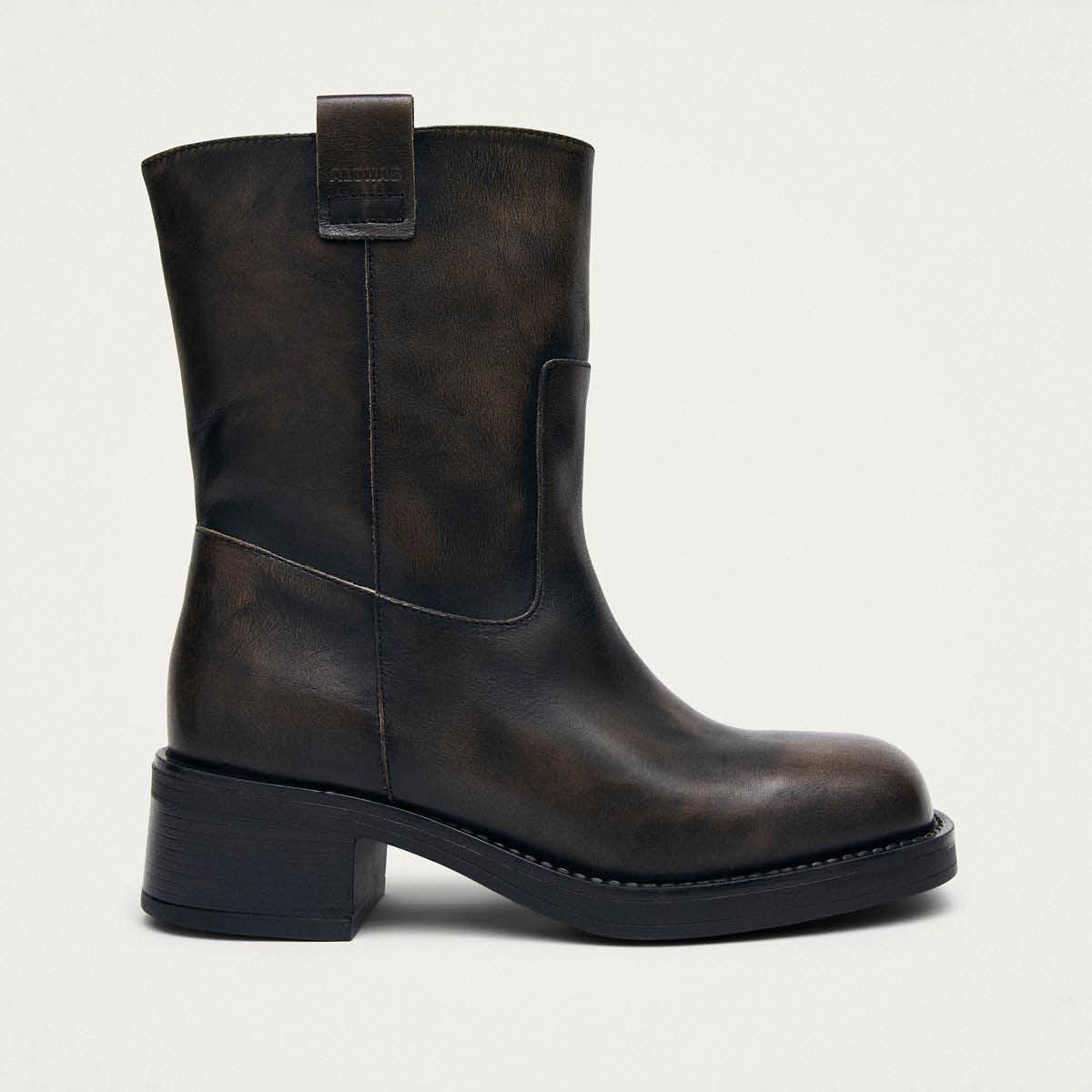 Rajan Vintage Effect Brown Leather Boots - Image 3