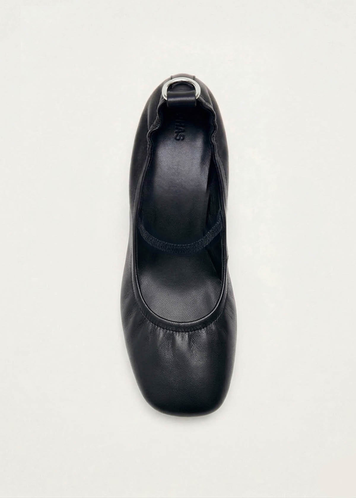 Rhiane Black Leather Pumps - Image 5