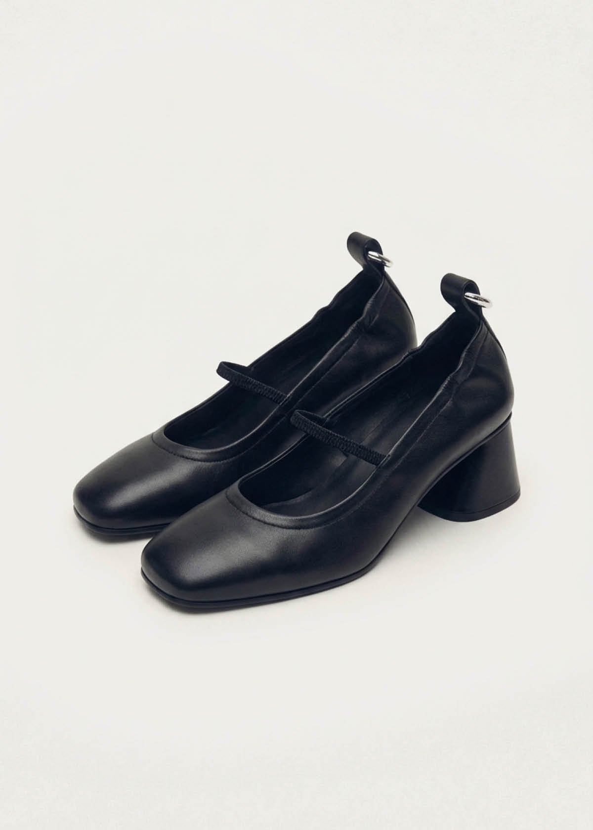Rhiane Black Leather Pumps - Image 4