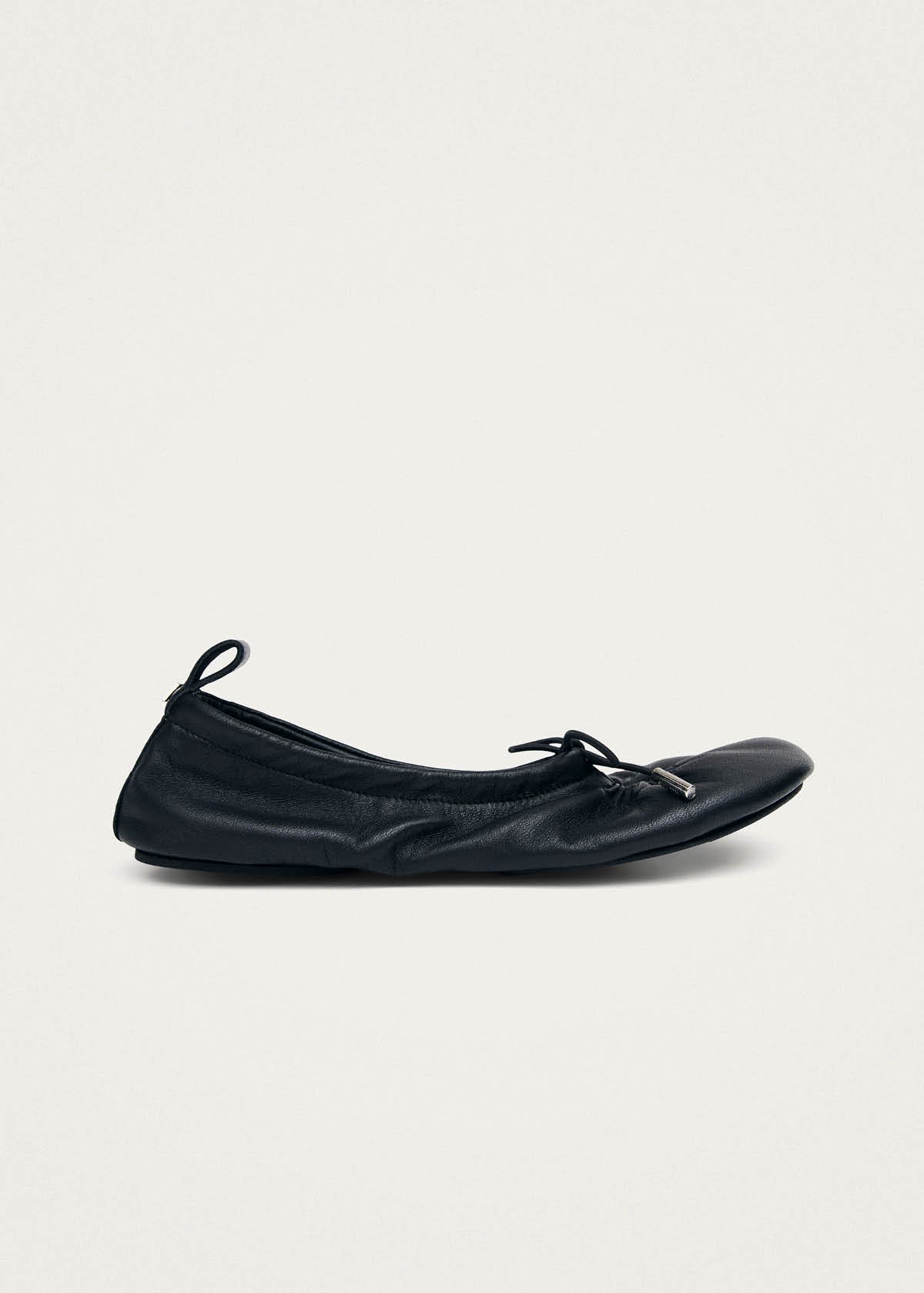 Rosalind Barefoot Black Leather Ballet Flats - Image 4
