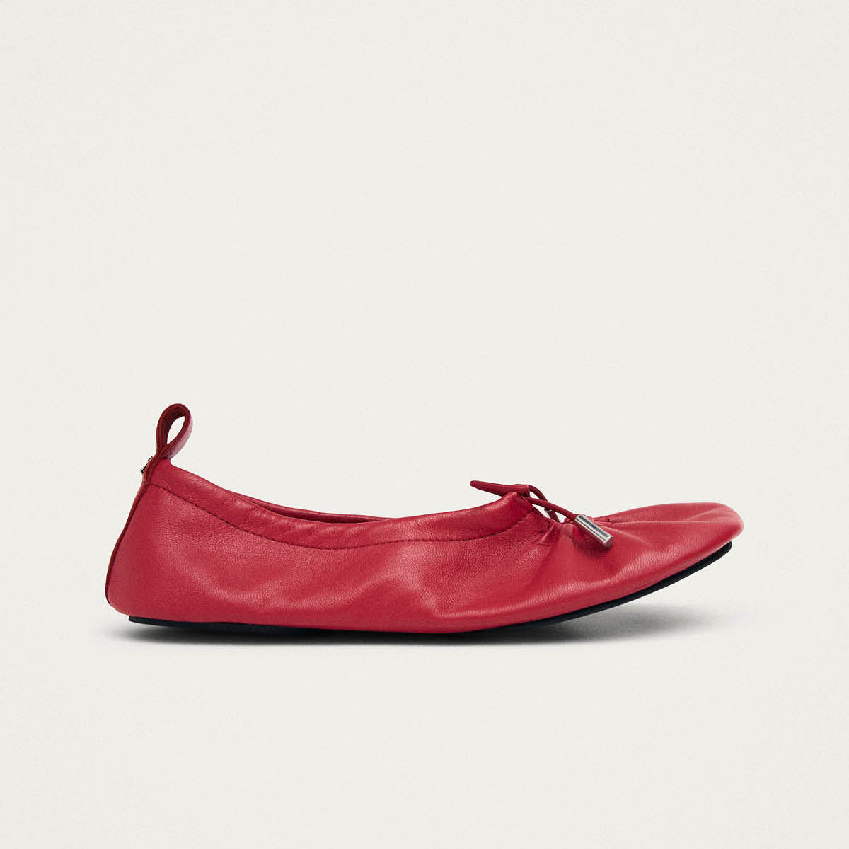Rosalind Barefoot Red Leather Ballet Flats - Image 3