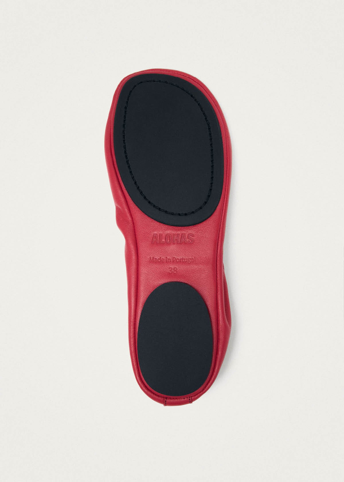 Rosalind Barefoot Red Leather Ballet Flats - Image 6