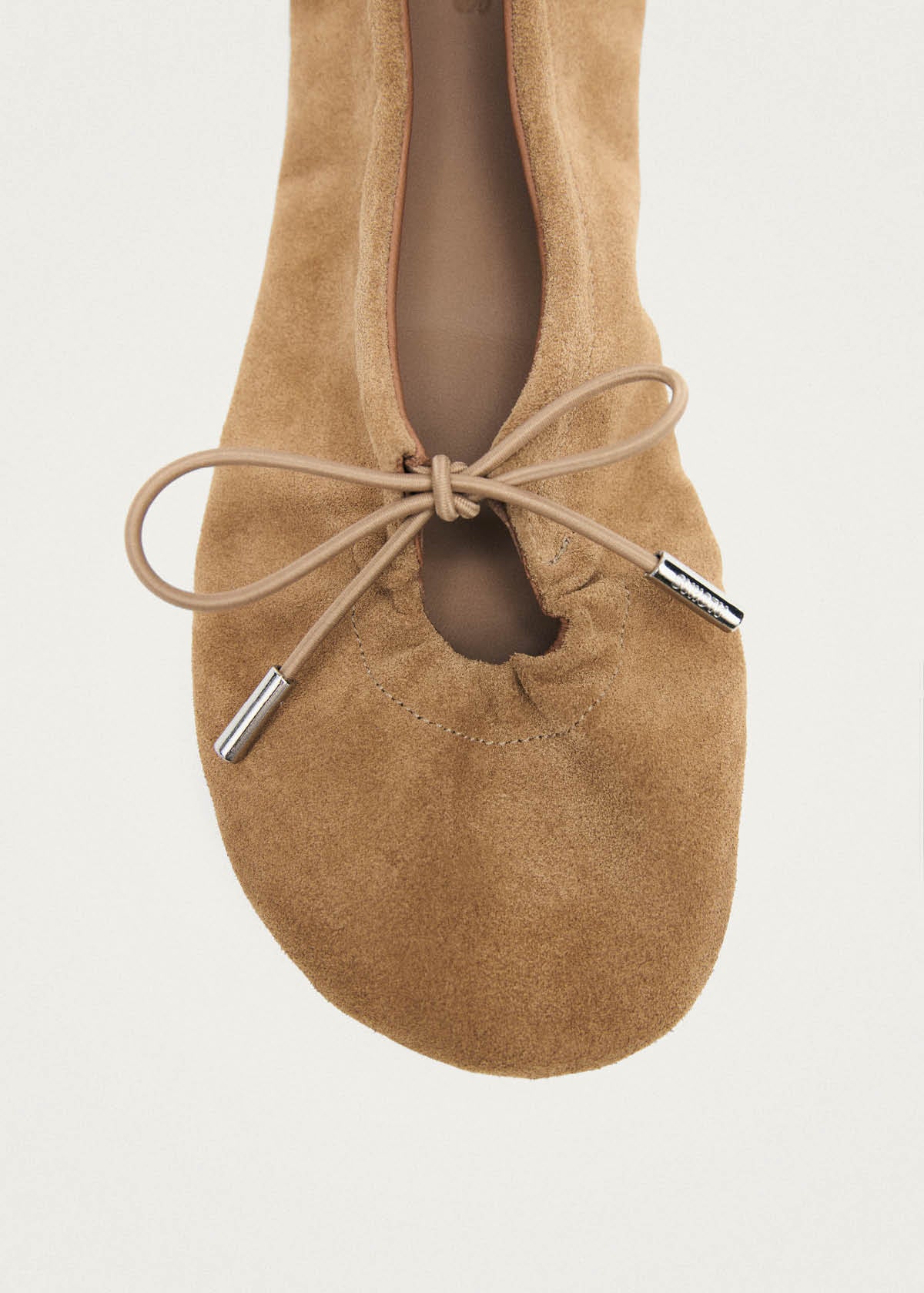 Rosalind Barefoot Suede Sand Leather Ballet Flats - Image 8