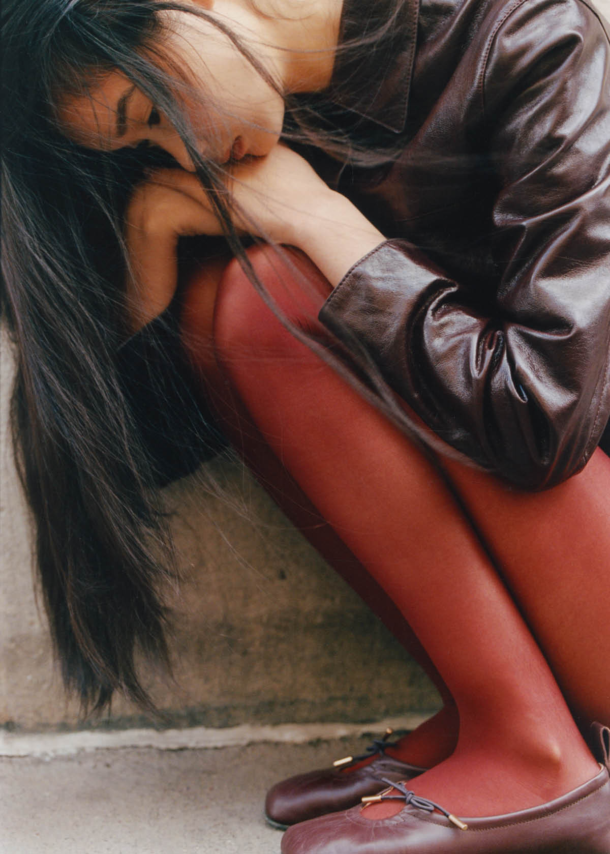Rosalind Brown Leather Ballet Flats - Image 2