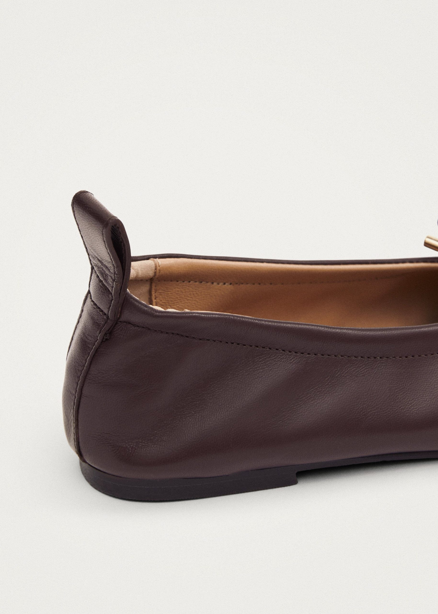 Rosalind Brown Leather Ballet Flats - Image 7