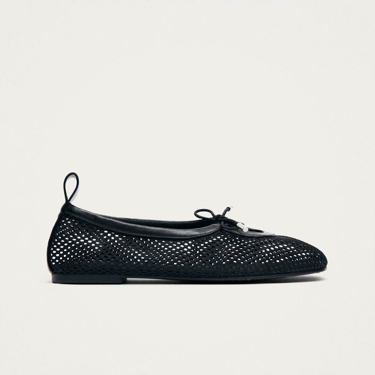 Rosalind Mesh Black Ballet Flats - Image 3