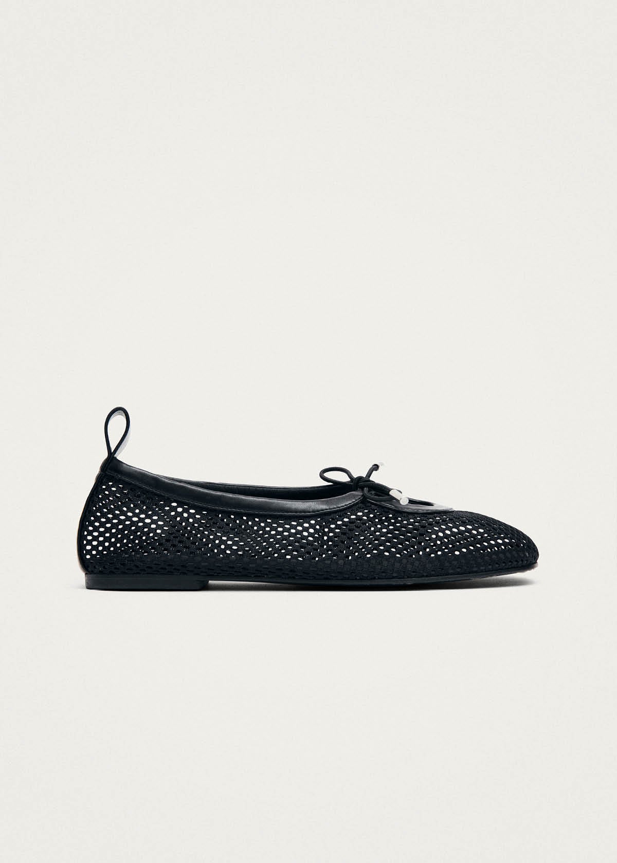 Rosalind Mesh Black Ballet Flats - Image 4