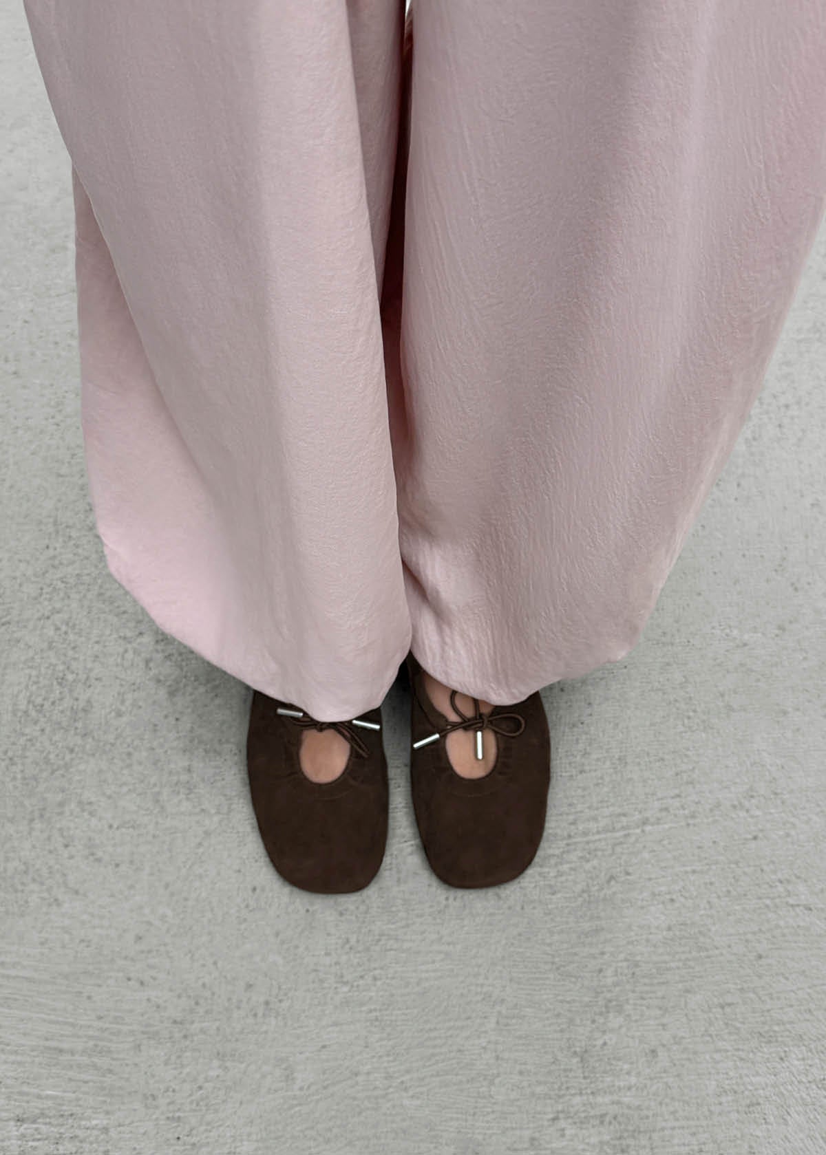 Rosalind Recycled Brown Leather Ballet Flats - Image 2