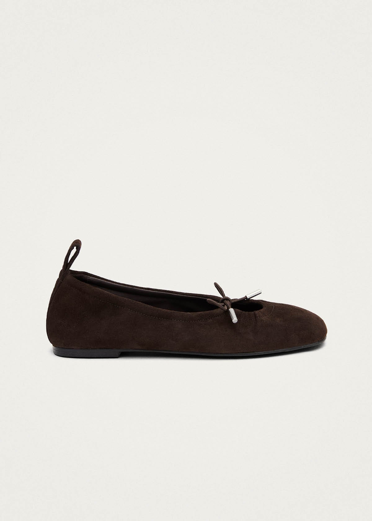Rosalind Recycled Brown Leather Ballet Flats - Image 4