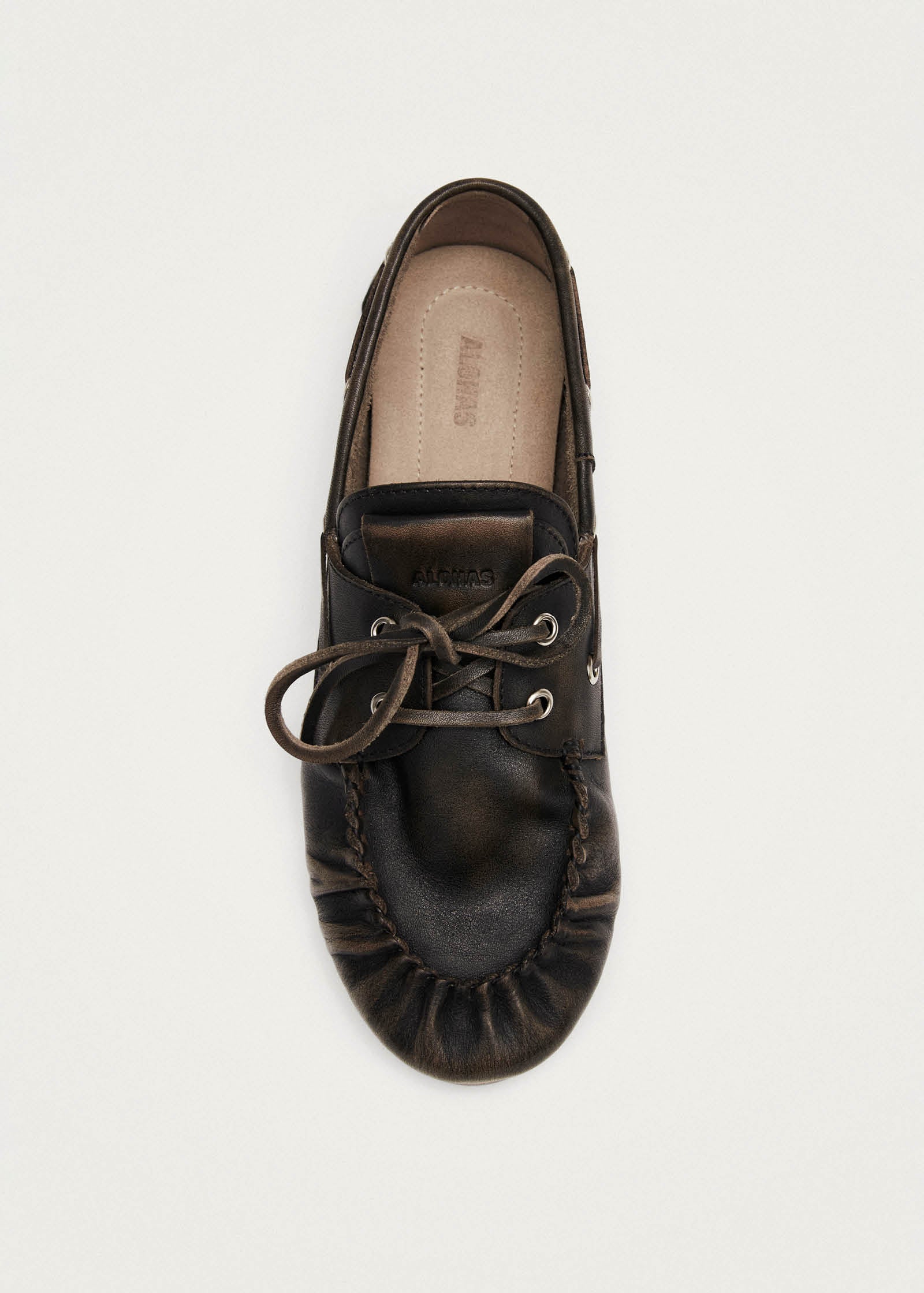 Rowan Vintage Effect Brown Leather Loafers - Image 5