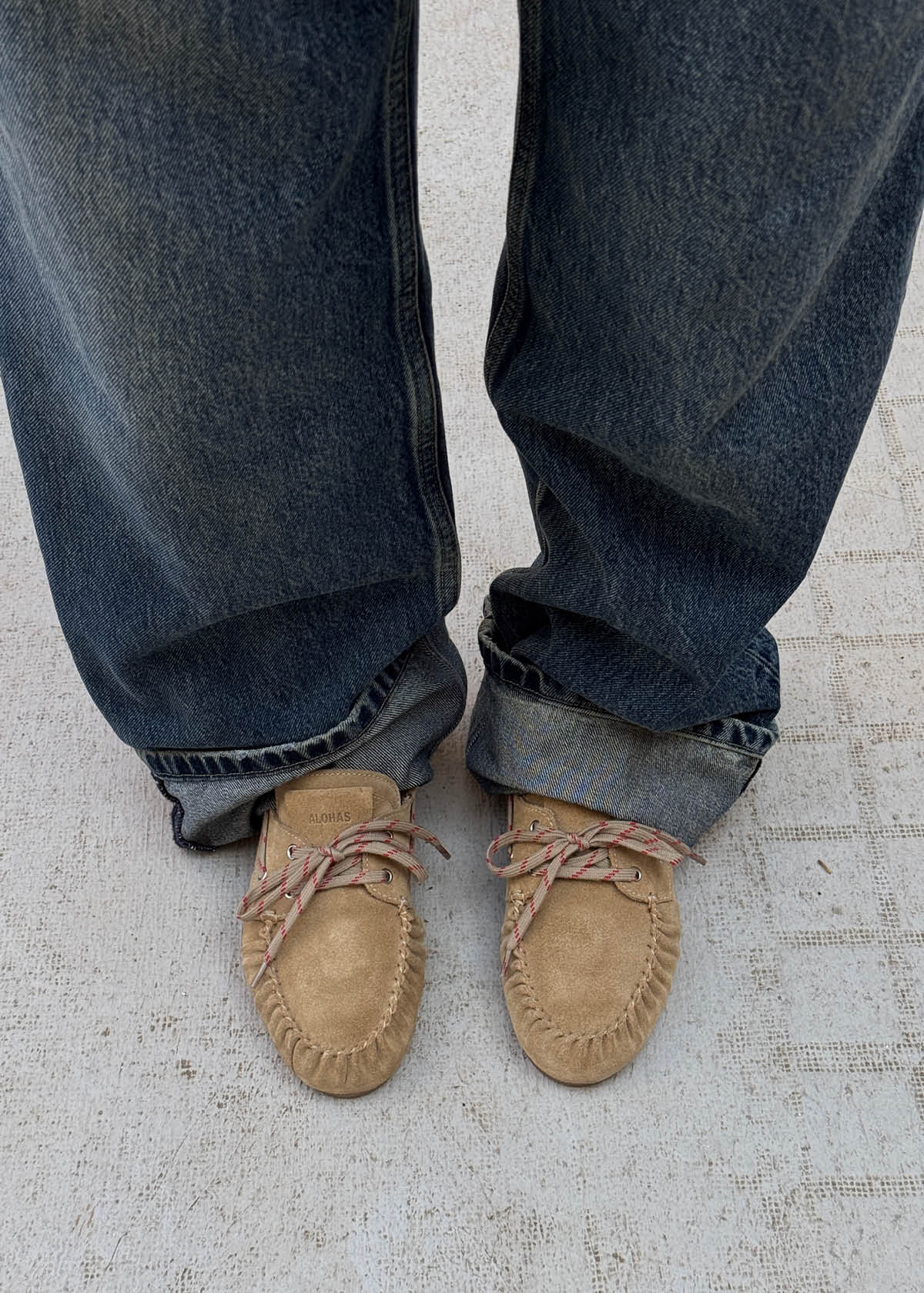 Rowan Sporty Suede Beige Leather Loafers - Image 2