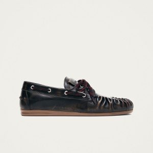 Rowan Sporty Vintage Effect Brown Leather Loafers